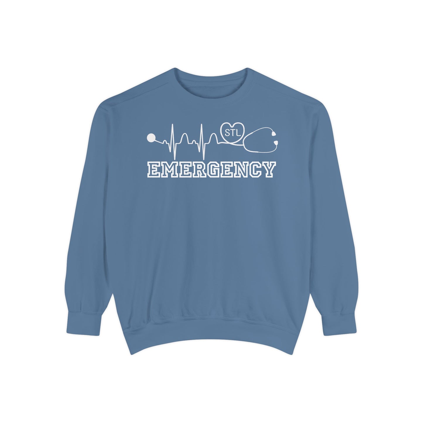 STL Emergency Room Comfort Colors Sweatshirt, EKG STL  love, wear out or at work!