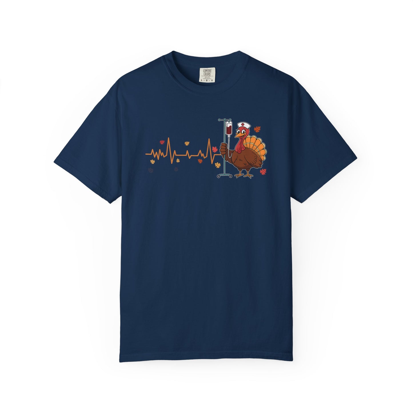 EKG turkey full front Nurse , pediatric nurse thanksgiving shirt, gildan turkey nurse shirt, Peds nurse , fall nurse shirt