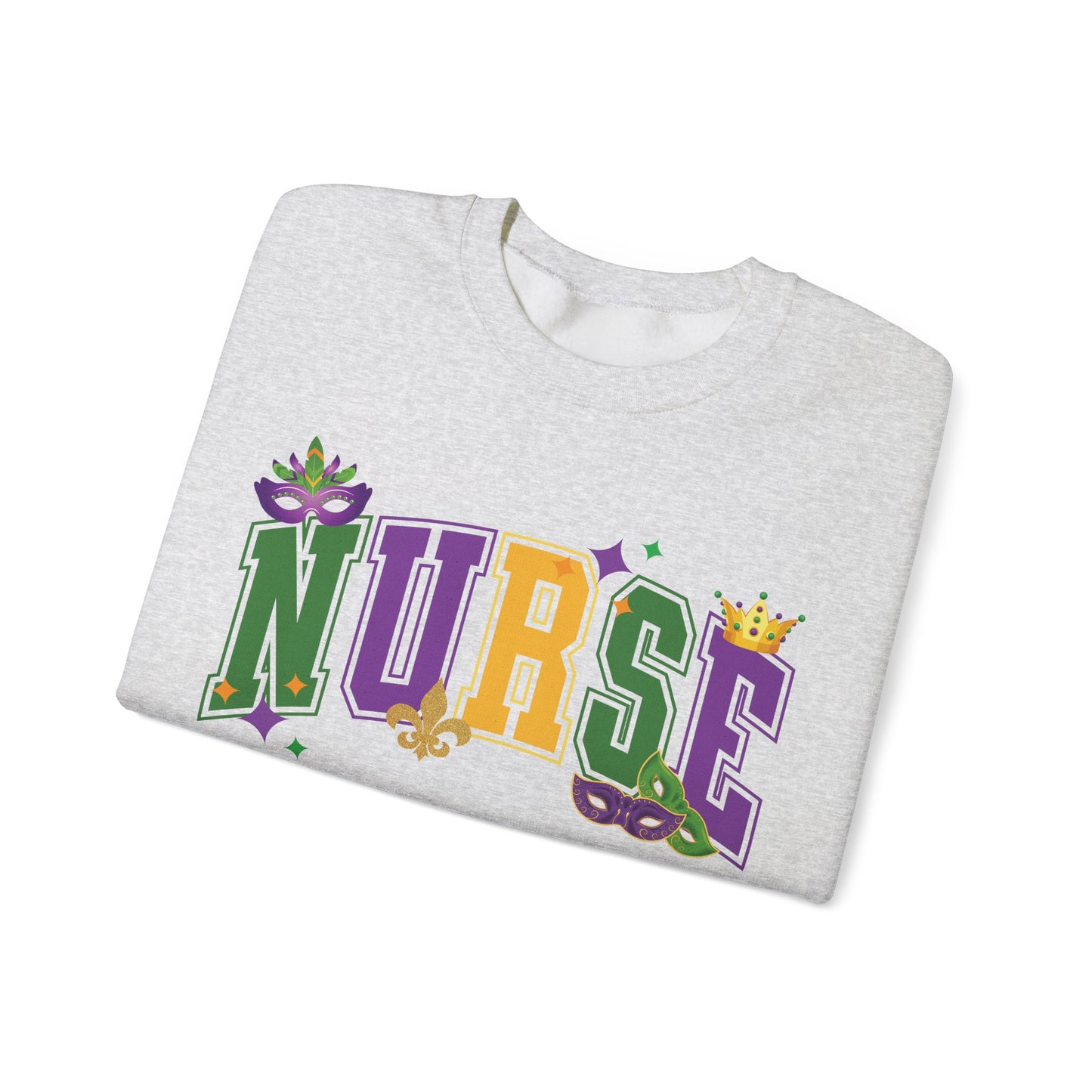 Mardi Gras Nurse Gildan Sweatshirt