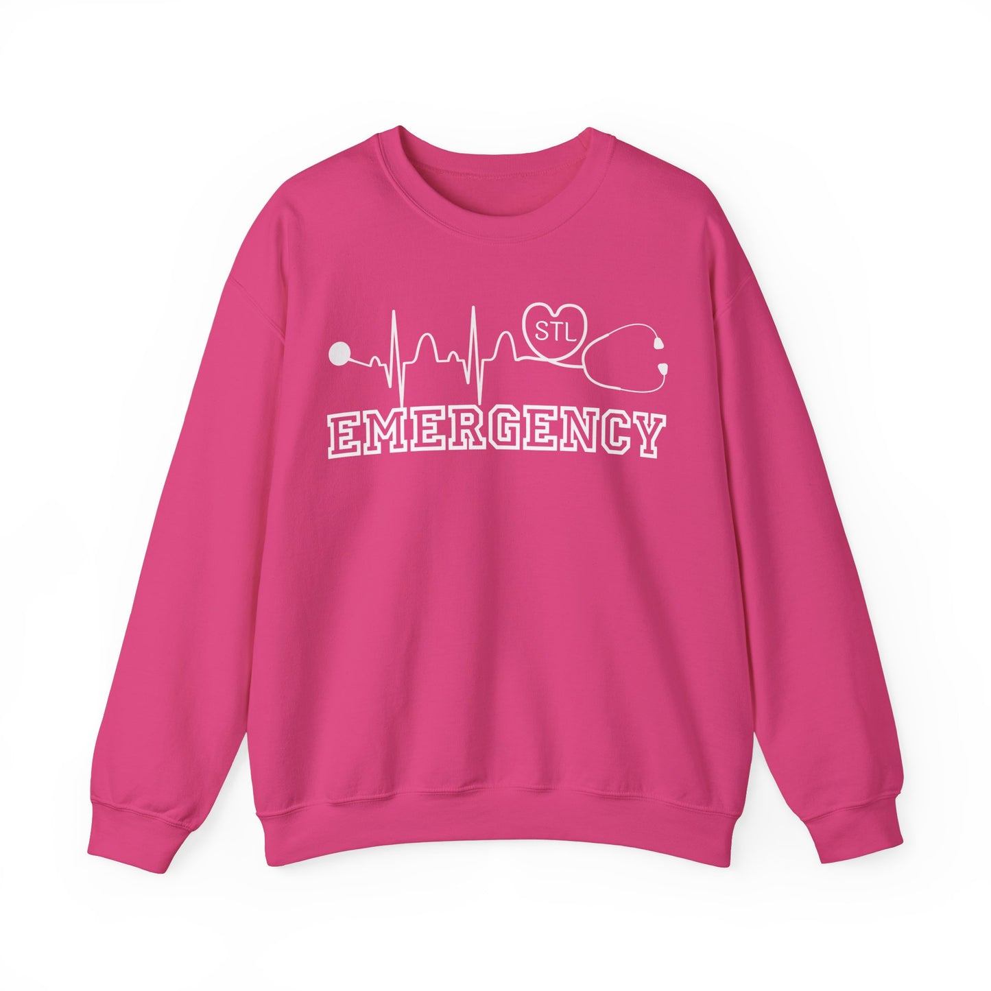STL Emergency Room Comfy Gildan Sweatshirt, EKG STL  love, wear out or at work!