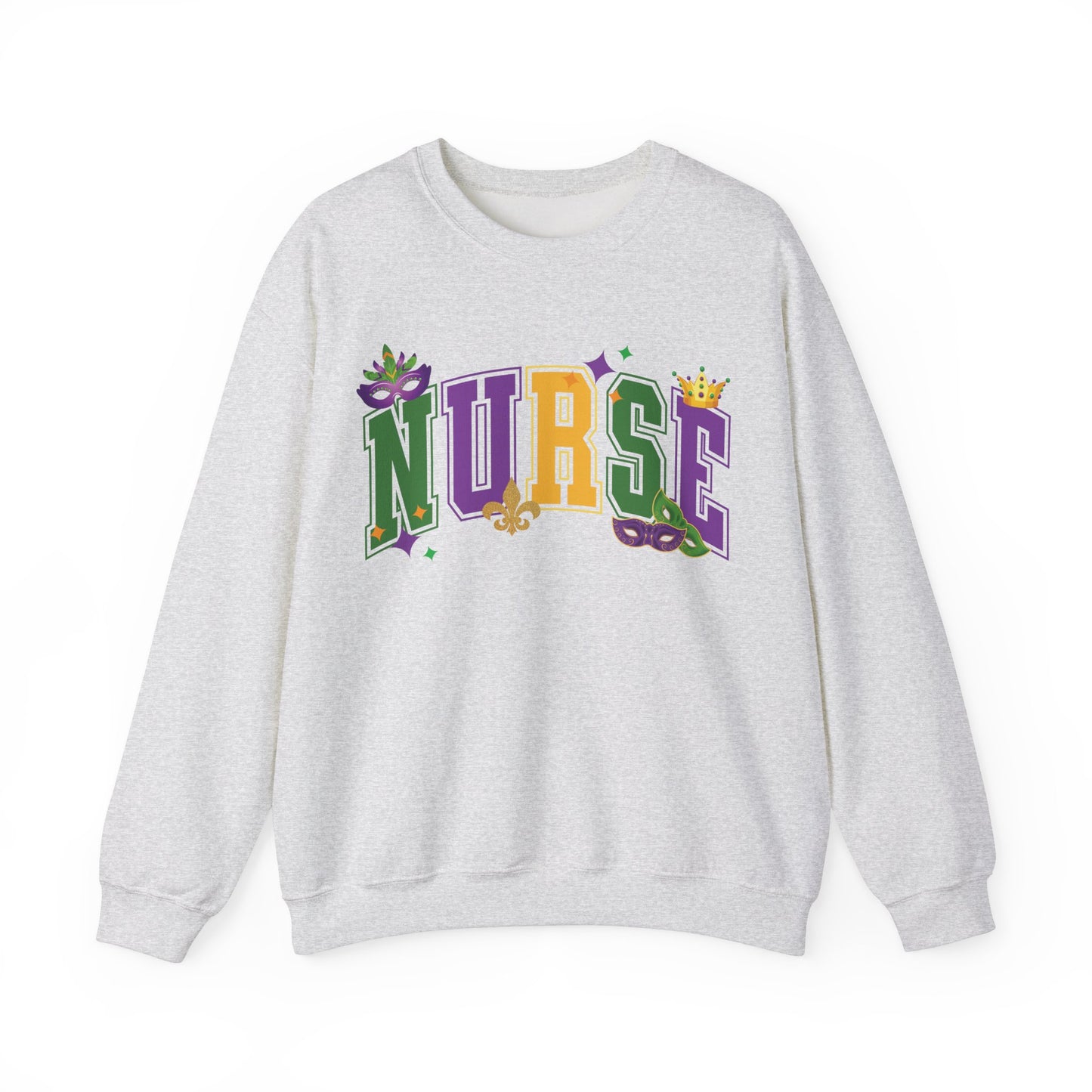 Mardi Gras Nurse Gildan Sweatshirt