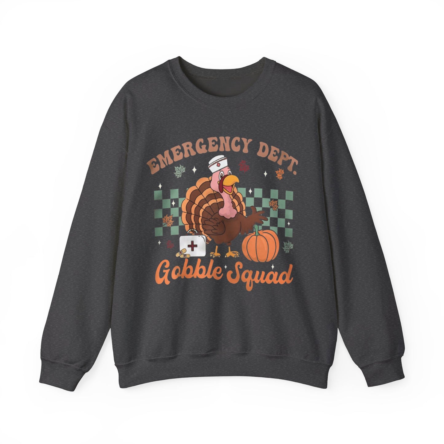 Turkey gobble squad Fall Pediatric Emergency Sweatshirt for all Fall Months, Nurse shirt, gift for nurse, everything fall