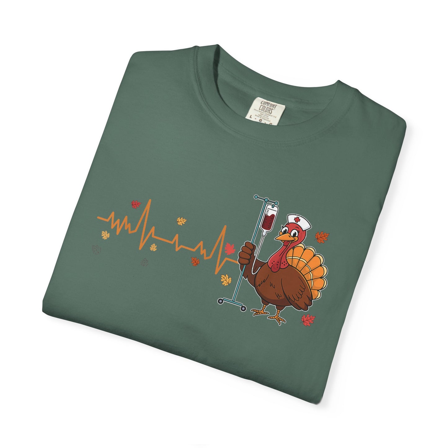 EKG turkey full front Nurse , pediatric nurse thanksgiving shirt, gildan turkey nurse shirt, Peds nurse , fall nurse shirt