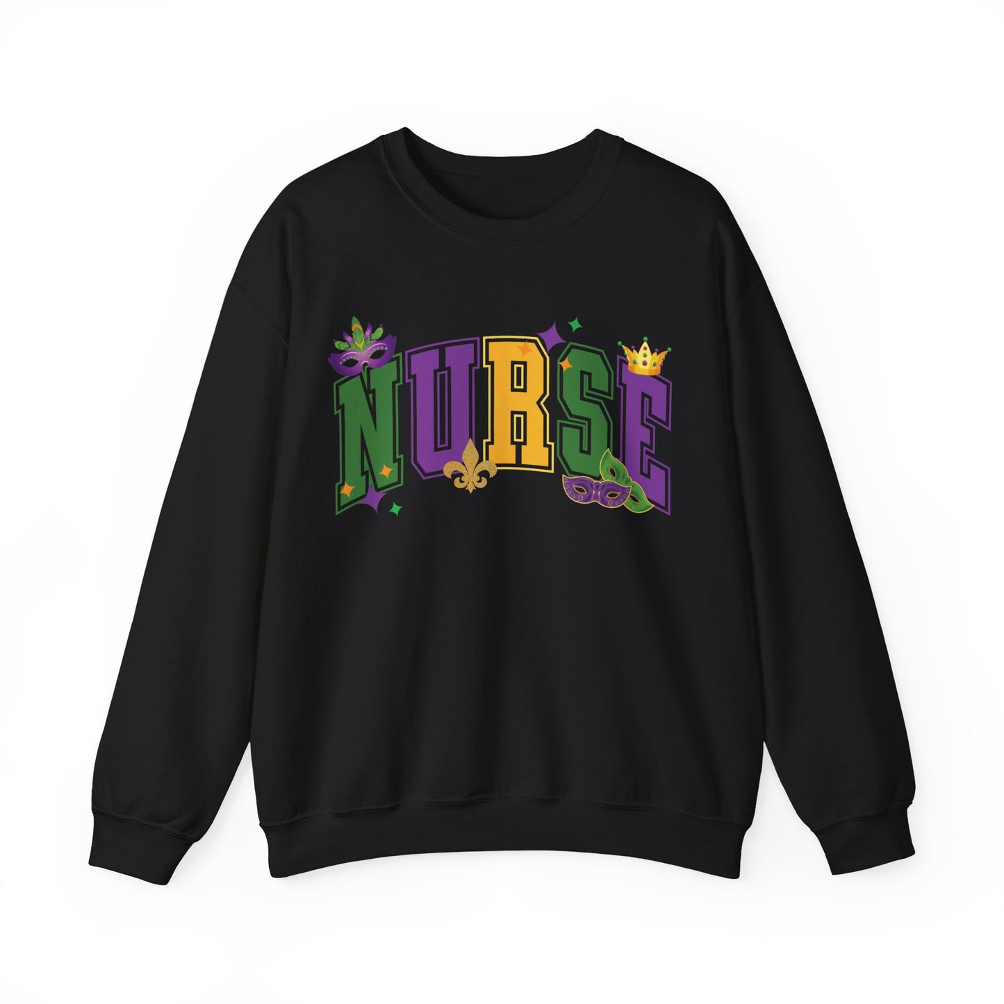 Mardi Gras Nurse Gildan Sweatshirt
