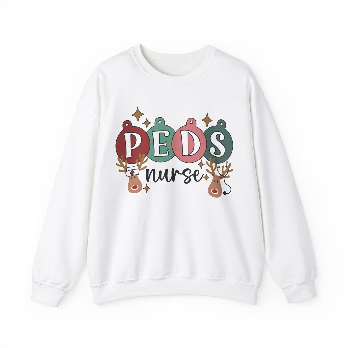 Christmas Nurse Sweatshirt, pediatric nurse reindeer sweatshirt, ER Nurse Christmas sweater, Pediatric Nurse, Christmas Crew, group shirt