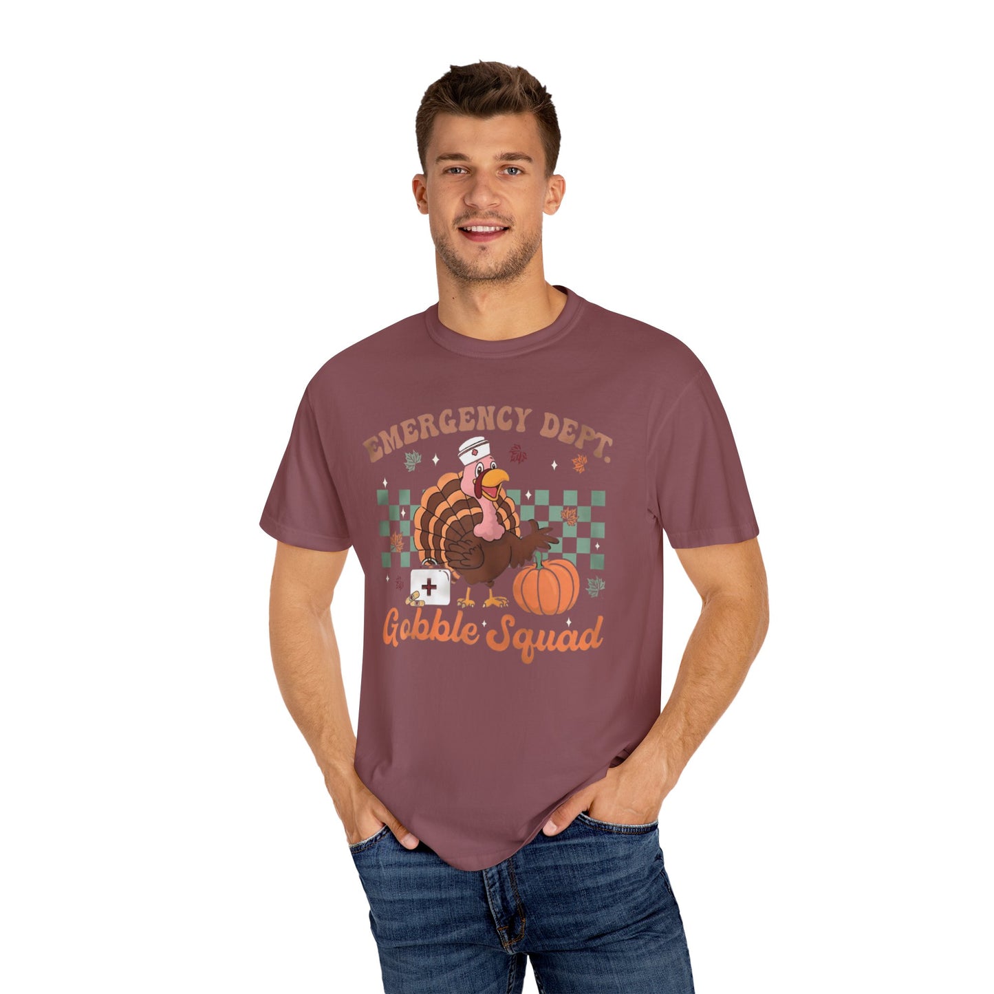 Comfort colors gobble squad tshirt, emergency gobble squad