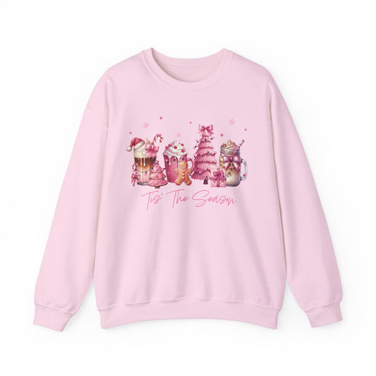 Pink Christmas coffee Sweatshirt