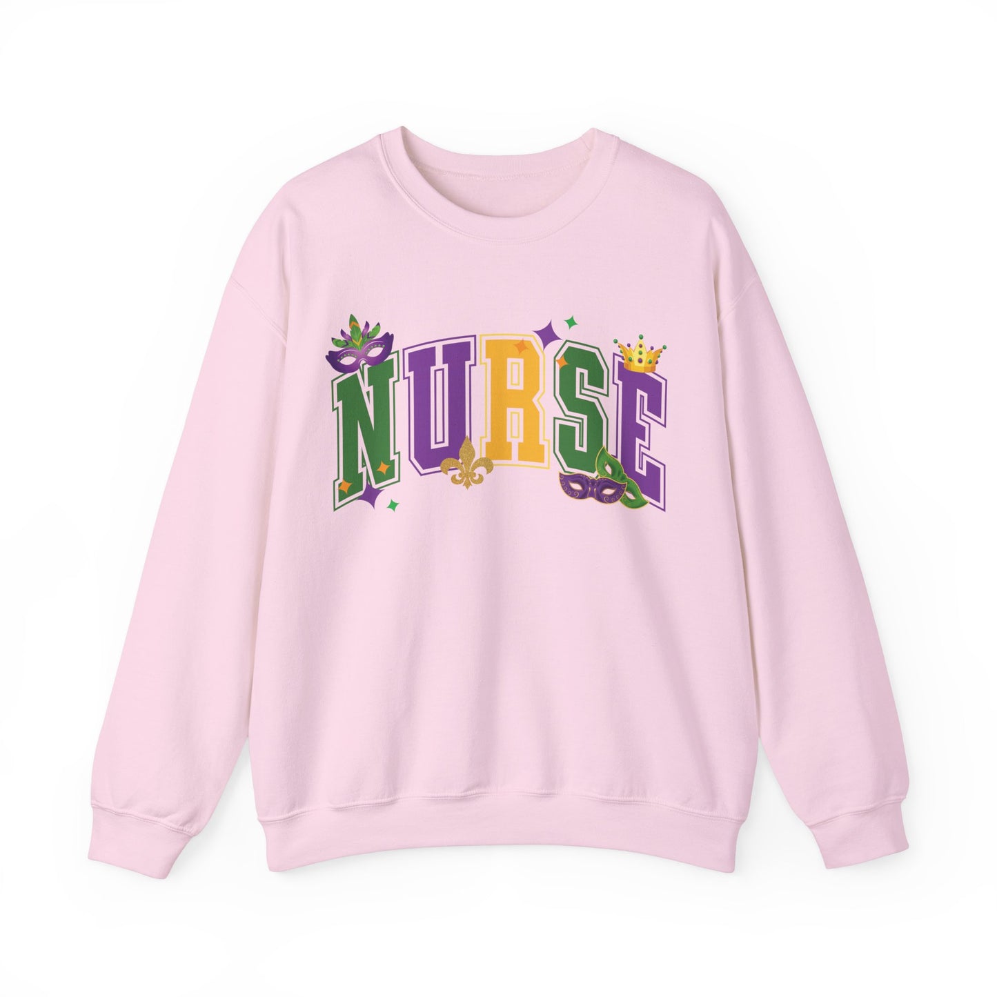 Mardi Gras Nurse Gildan Sweatshirt