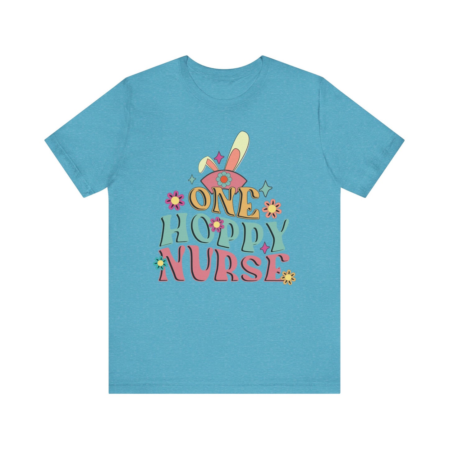 One Hoppy Nurse Easter Women Shirt, cute bunny Easter shirt for work or home!