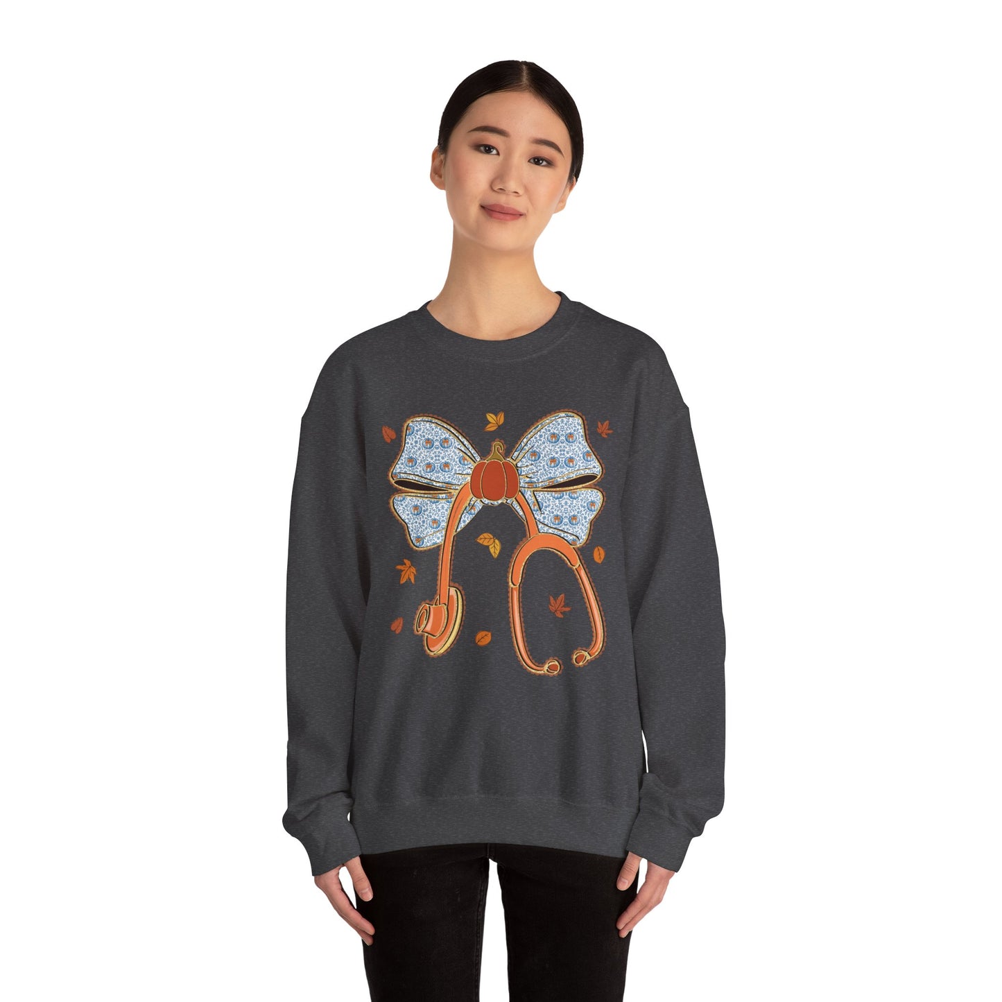 Nurse pumpkin stethoscope Fall gildan comfy sweatshirt,  thanksgiving nurse sweatshirt