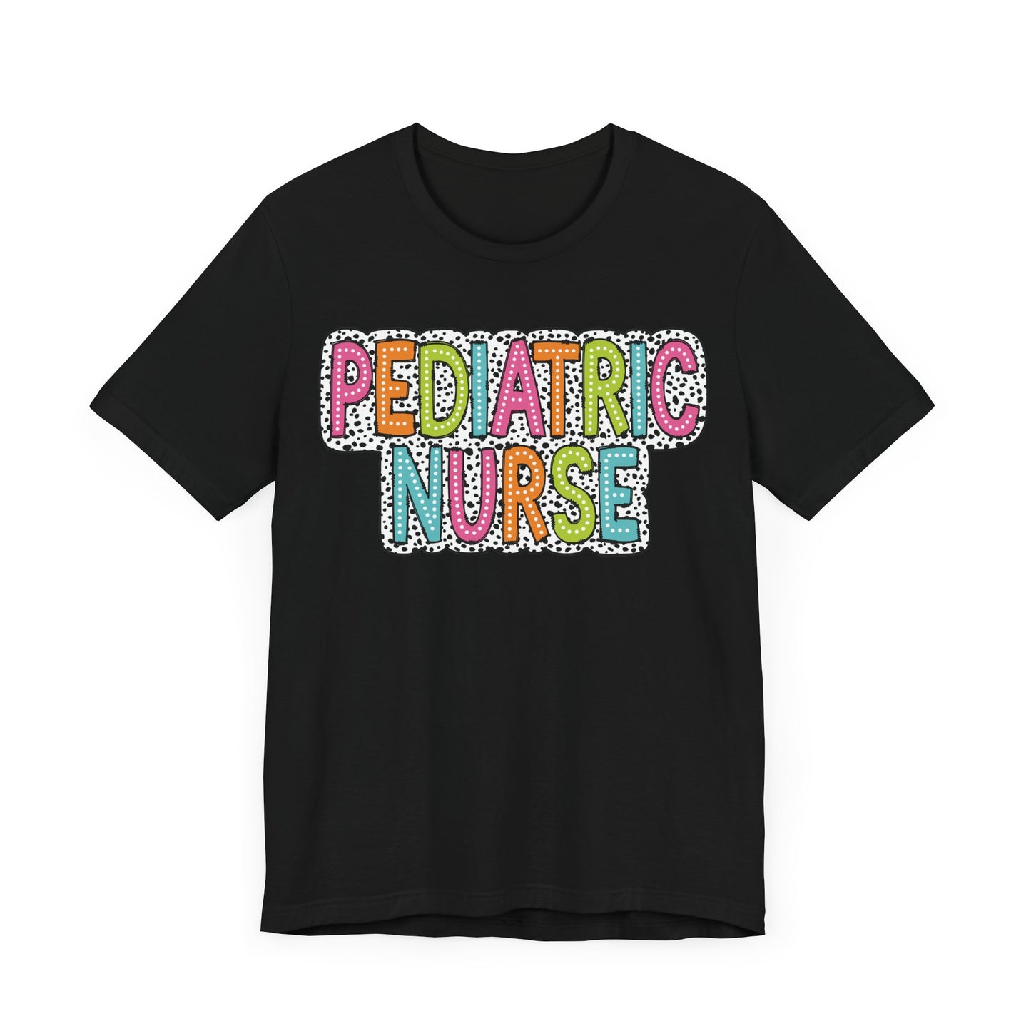 Polka dot pediatric nurse shirt, cute and bright tshirt