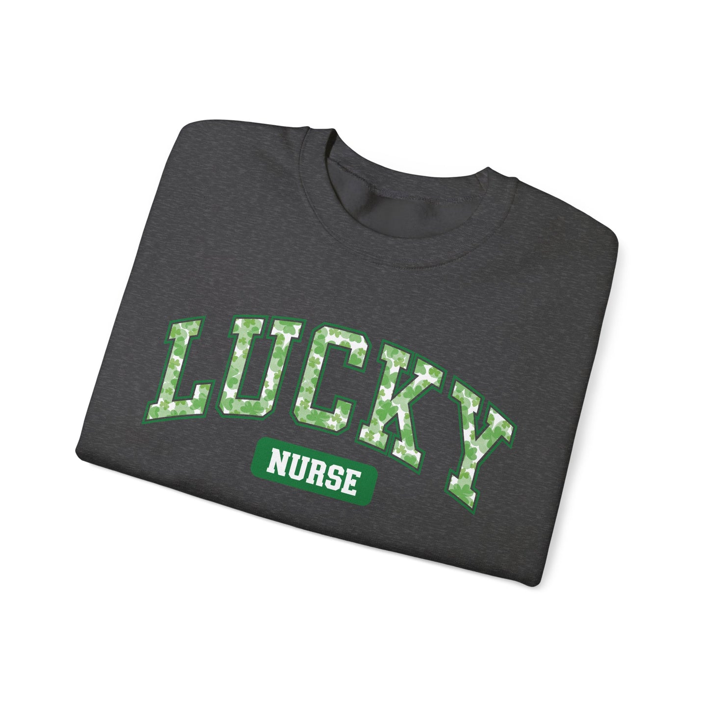 Nurse St. Patricks Day Sweatshirt, rn sweater, ER Nurse, NICU Nurse, PICU nurse, clover, lucky nurse sweatshirt.
