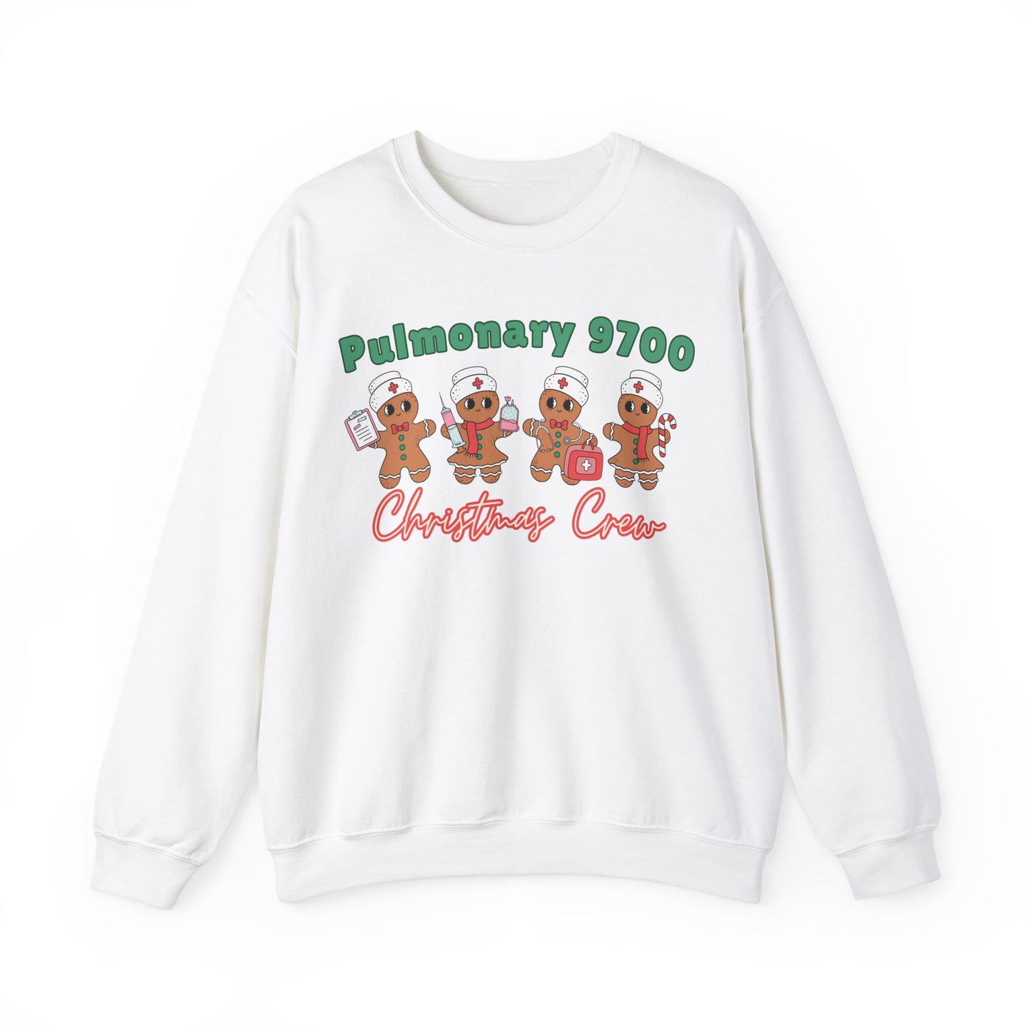 Pulmonary 9700  Christmas Crew, Gingerbread nurse, ER Nurse Christmas sweater, Pediatric Nurse, Christmas Crew