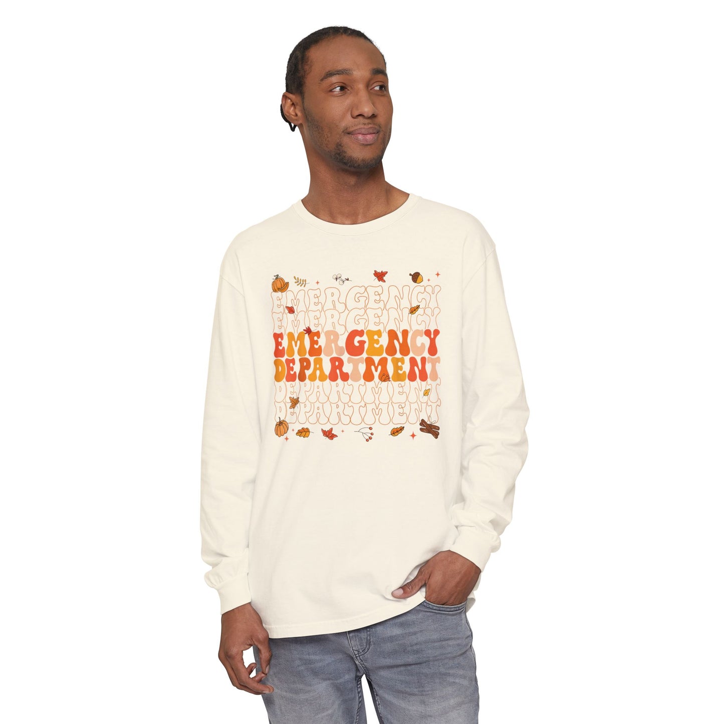 Emergency Fall long sleeve comfort colors, thanksgiving nurse long sleeve  shirt