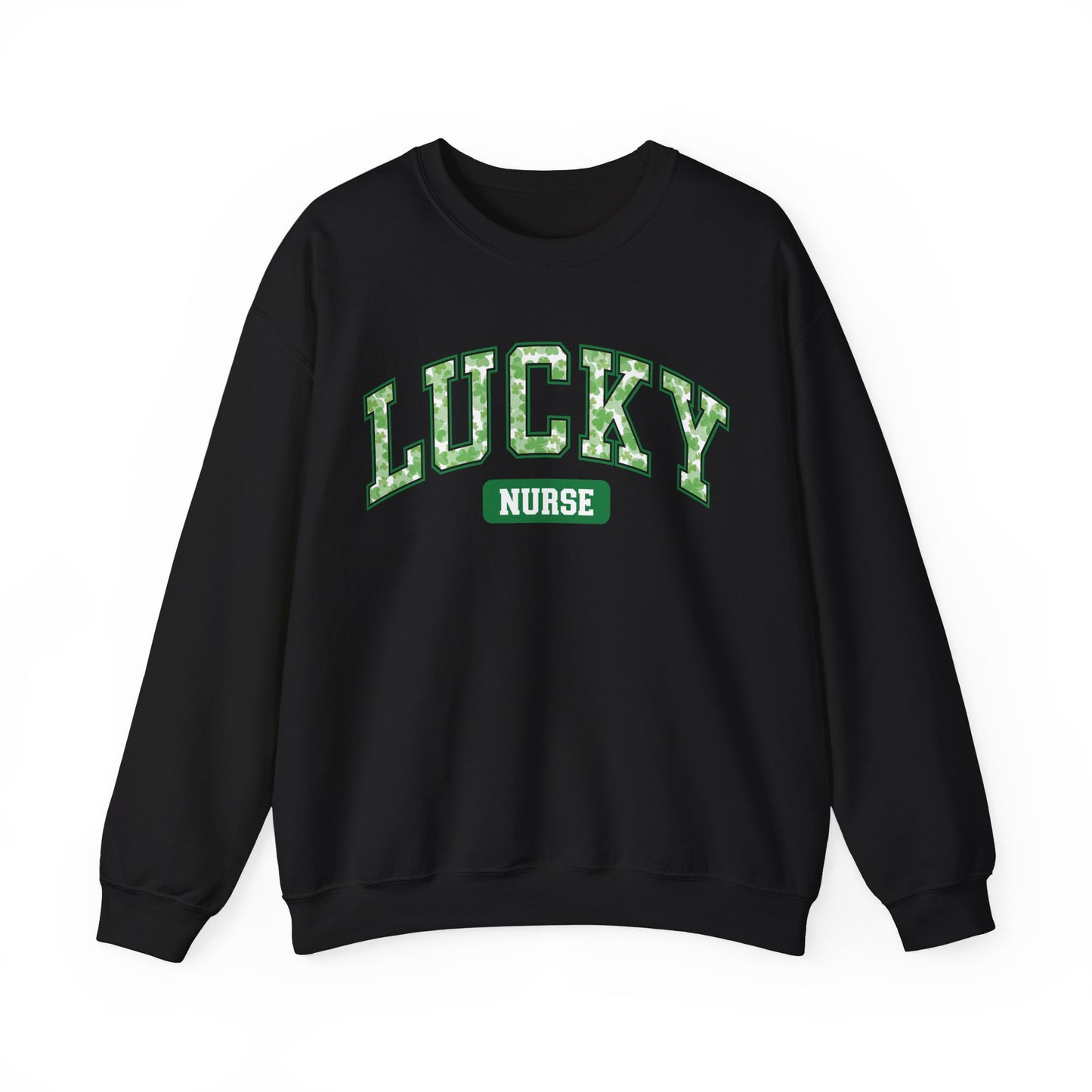 Nurse St. Patricks Day Sweatshirt, rn sweater, ER Nurse, NICU Nurse, PICU nurse, clover, lucky nurse sweatshirt.