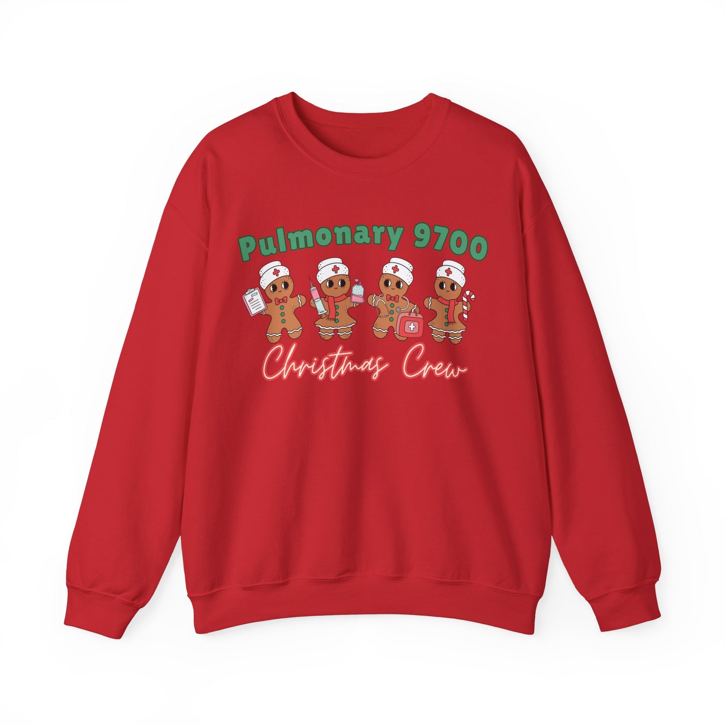 Pulmonary 9700  Christmas Crew, Gingerbread nurse, ER Nurse Christmas sweater, Pediatric Nurse, Christmas Crew