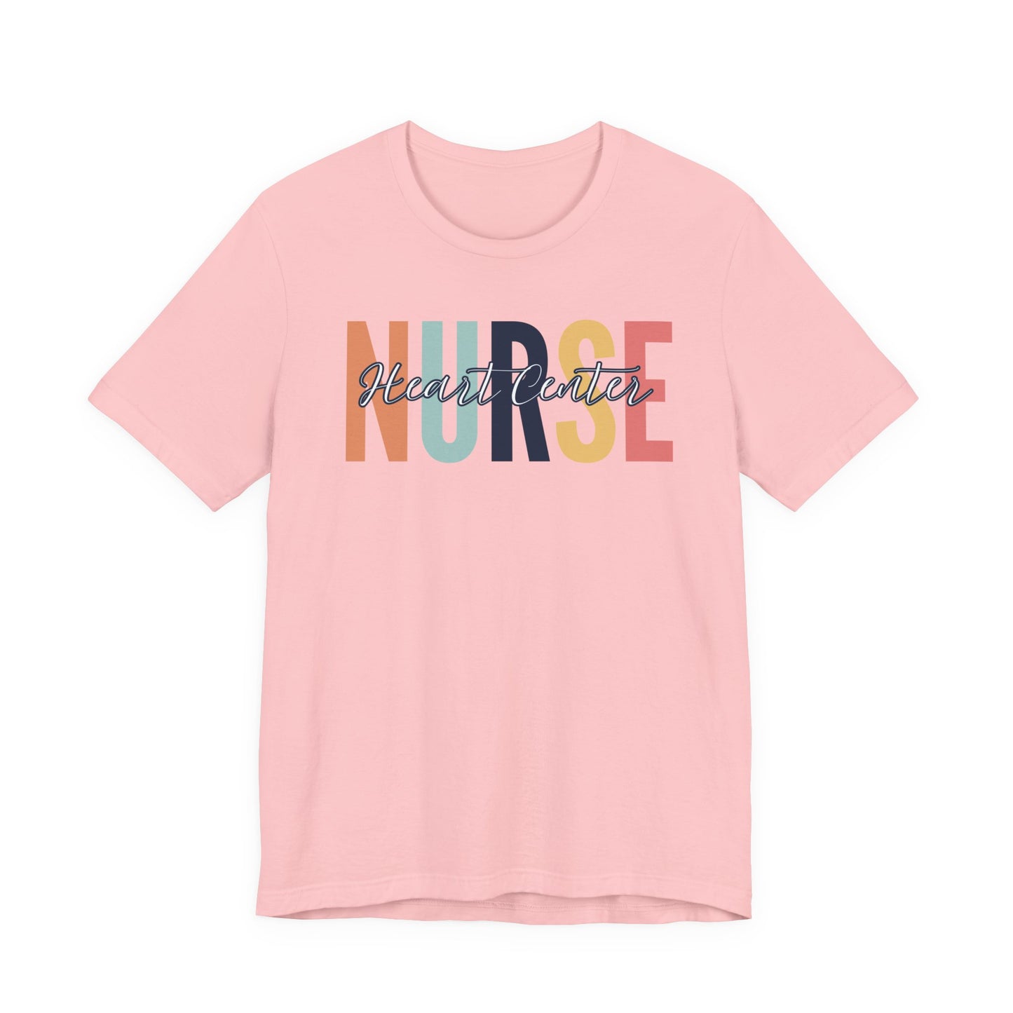 Heart center rainbow neutral Peds nurse Shirt, Gift for nurse, Graduation gift, birthday gift for nurse, ER nurse, RN shirt.
