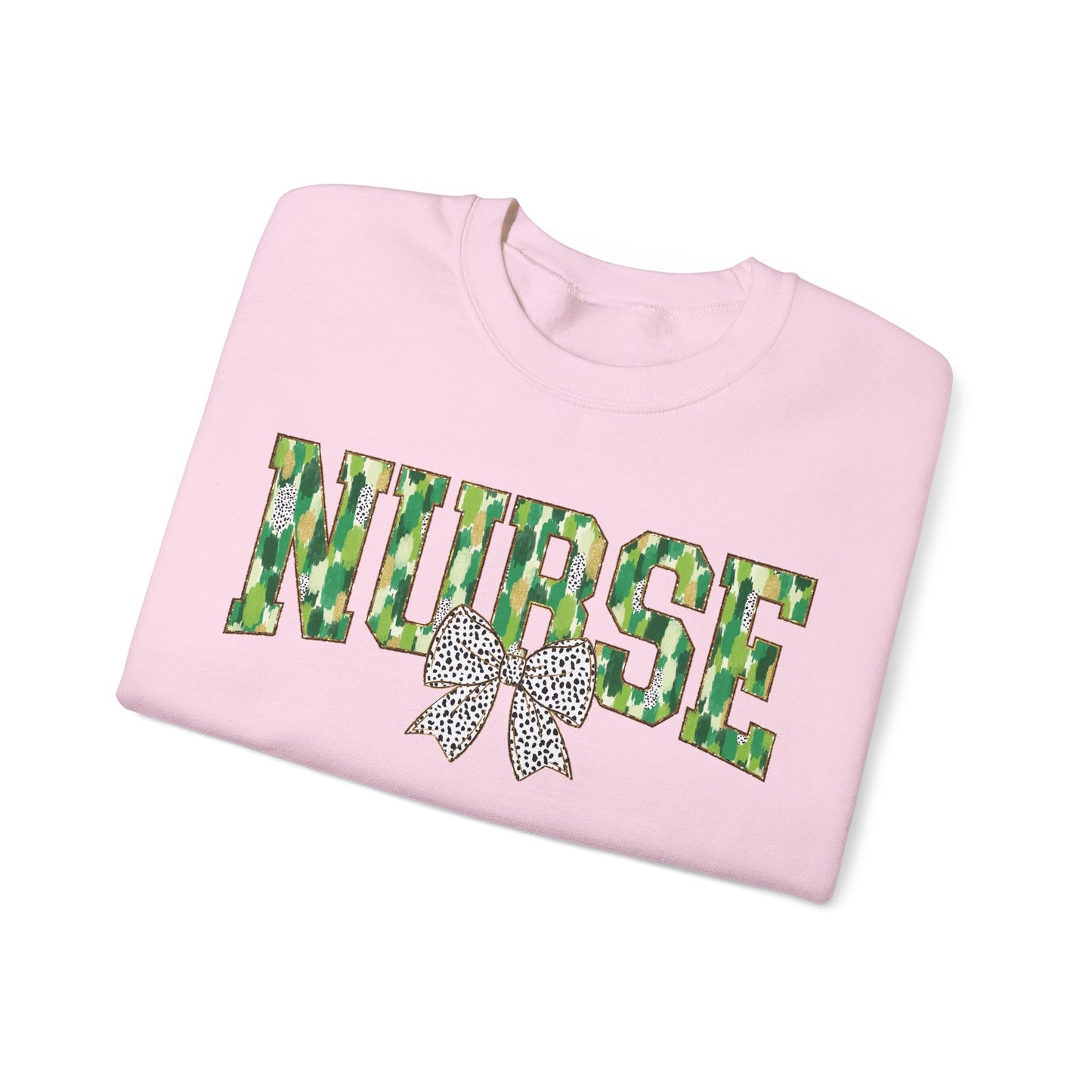 Nurse St. Patricks Day Sweatshirt Coquette Bow,  RN sweatershirt, ER Nurse, NICU Nurse, PICU nurse, clover, lucky nurse sweatshirt.