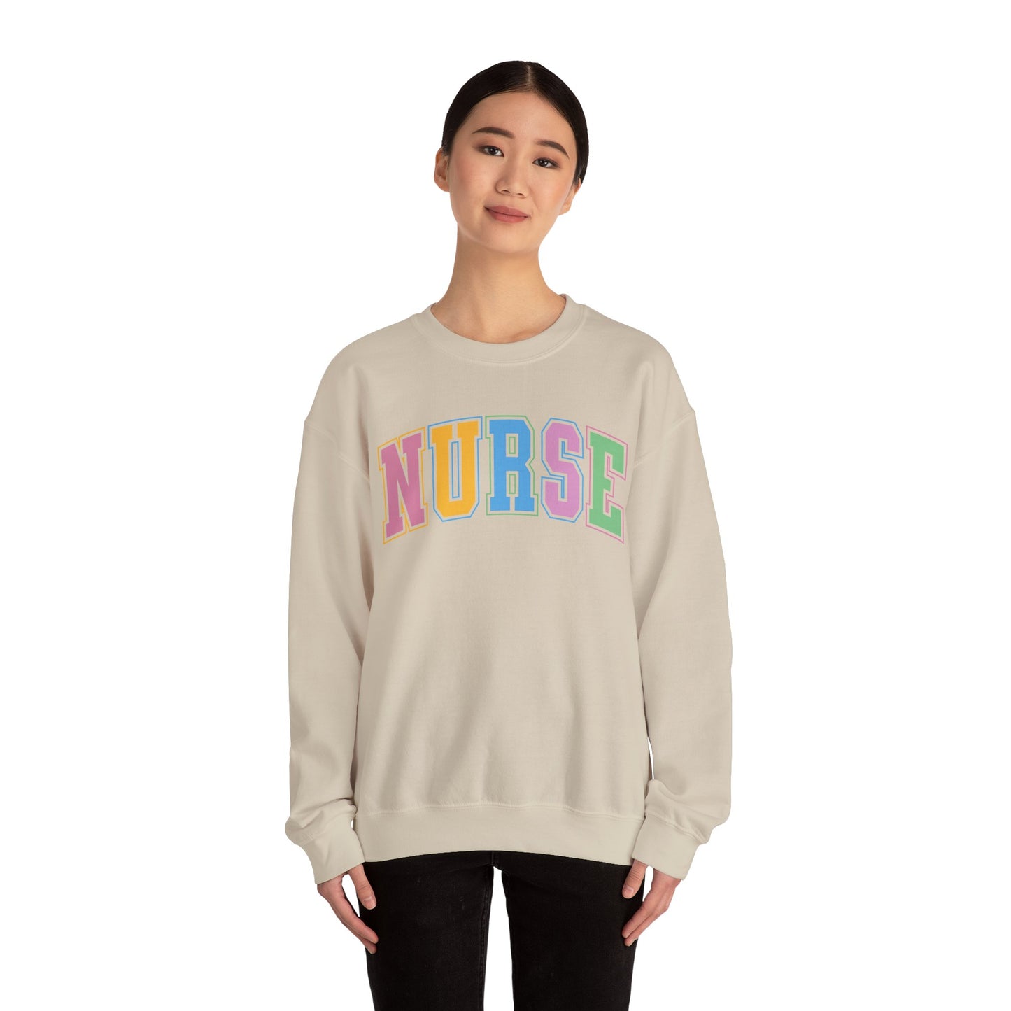 Multi Color Nurse  Varsity Letter Sweatshirt