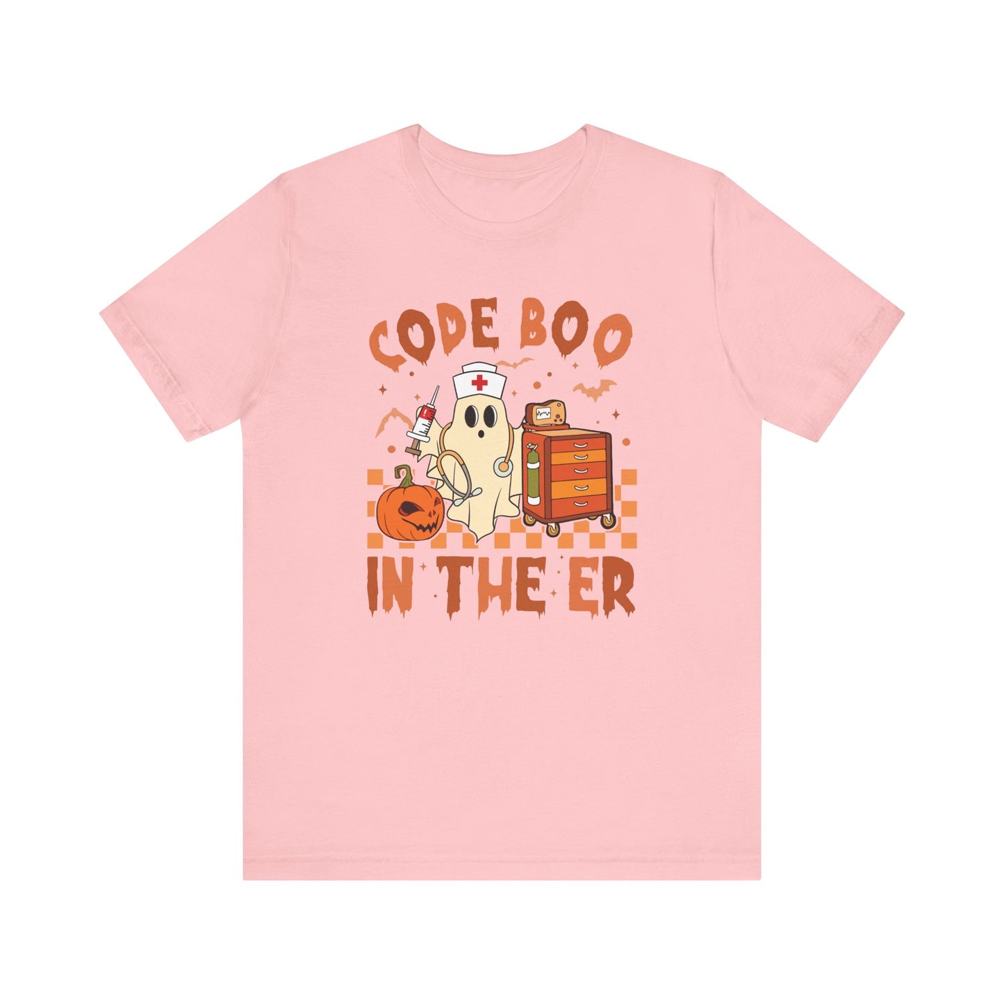 Code Boo in the ER, pediatric nurse Halloween shirt,, Comfort colors ghost nurse shirt, Peds nurse , Spooky nurse shirt