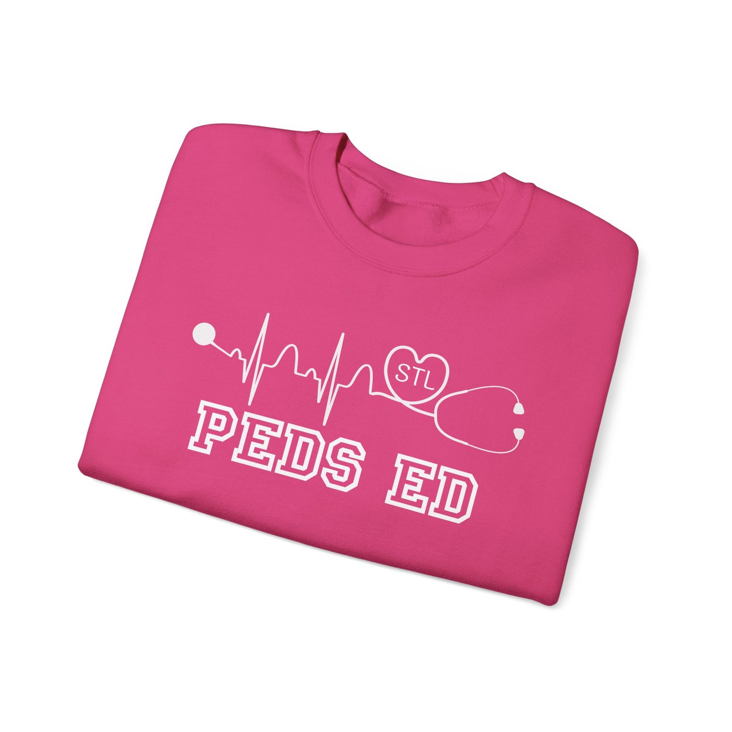 STL PEDS ED Sweatshirt-white lettering
