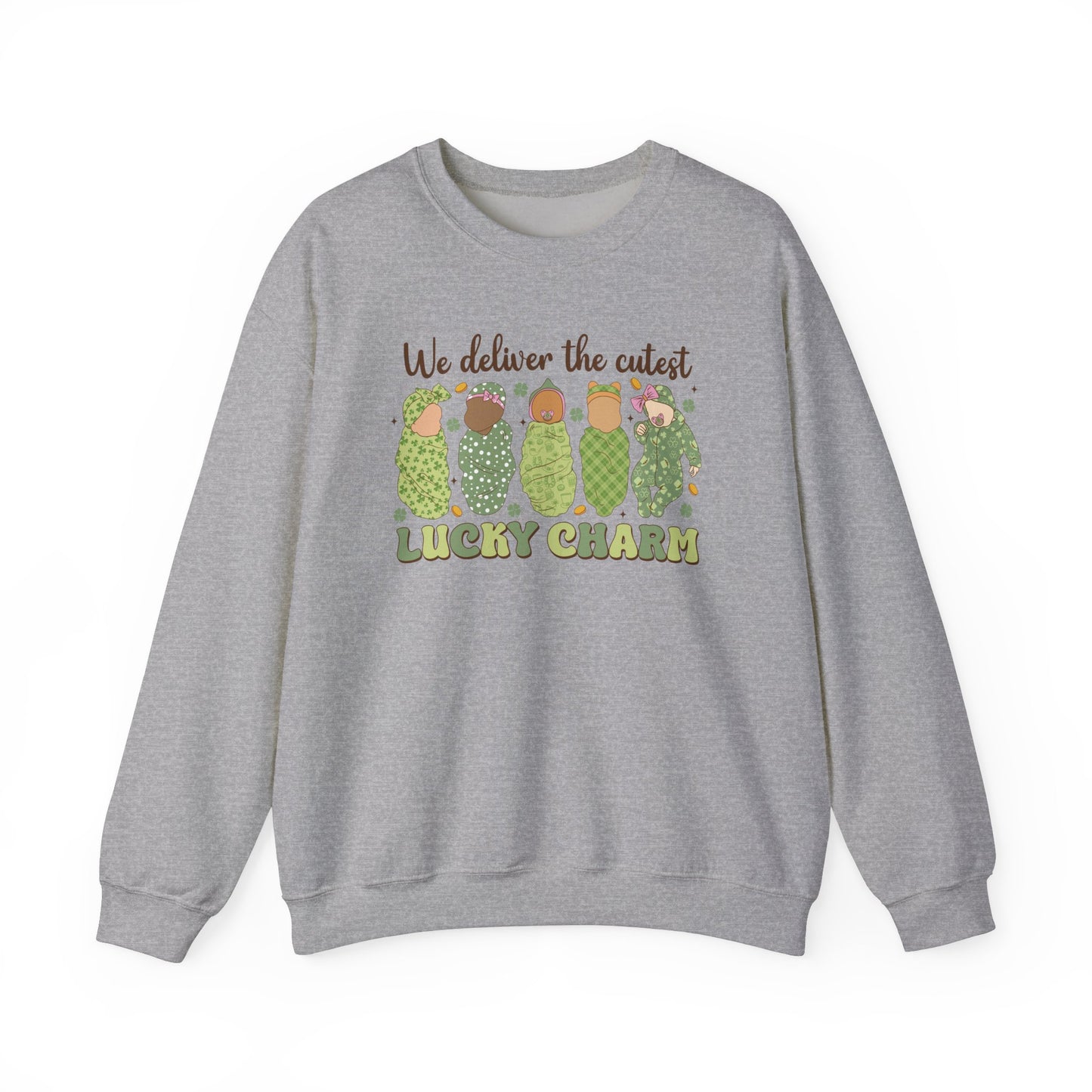L & D Lucky Charms  Nurse St. Patricks Day Sweatshirt,  RN sweatershirt, ER Nurse, NICU Nurse, PICU nurse, clover, lucky nurse sweatshirt.