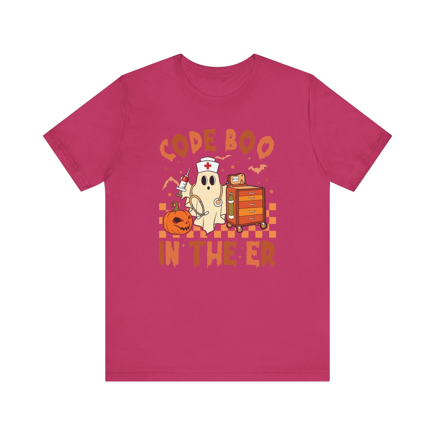 Code Boo in the ER, pediatric nurse Halloween shirt,, Comfort colors ghost nurse shirt, Peds nurse , Spooky nurse shirt