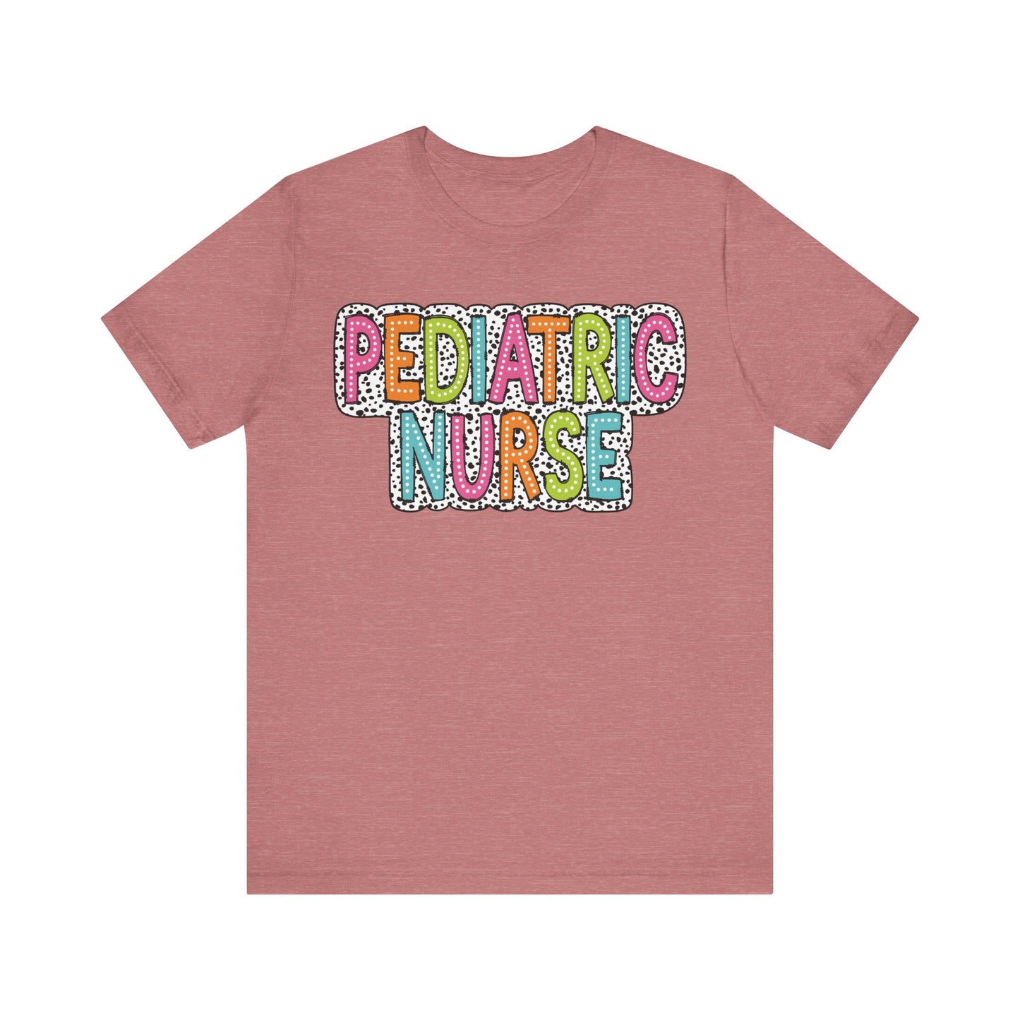 Polka dot pediatric nurse shirt, cute and bright tshirt