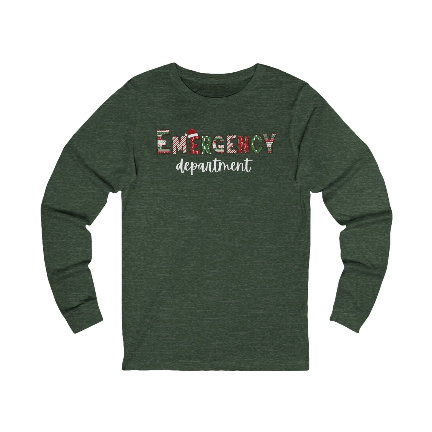 Christmas Emergency department Bella canvas long sleeve, fun festive, match your coworkers