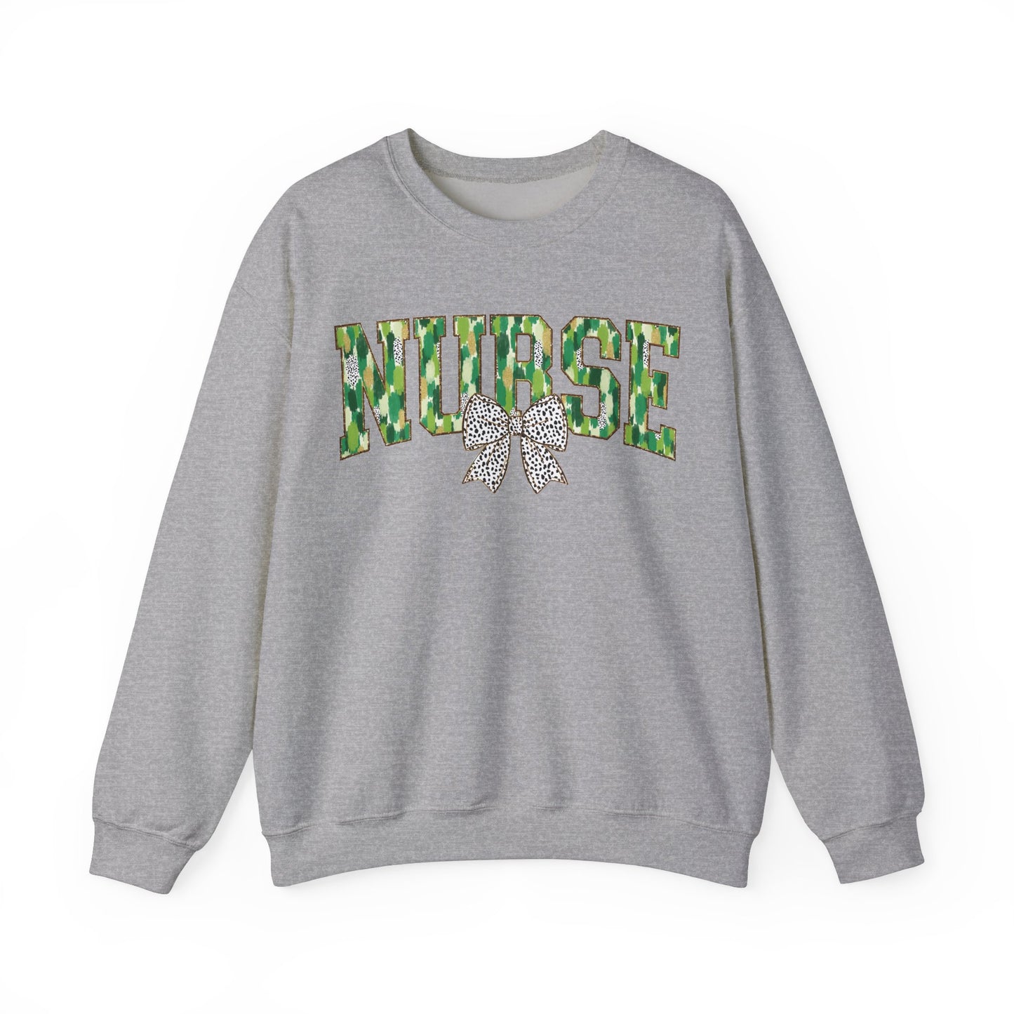 Nurse St. Patricks Day Sweatshirt Coquette Bow,  RN sweatershirt, ER Nurse, NICU Nurse, PICU nurse, clover, lucky nurse sweatshirt.
