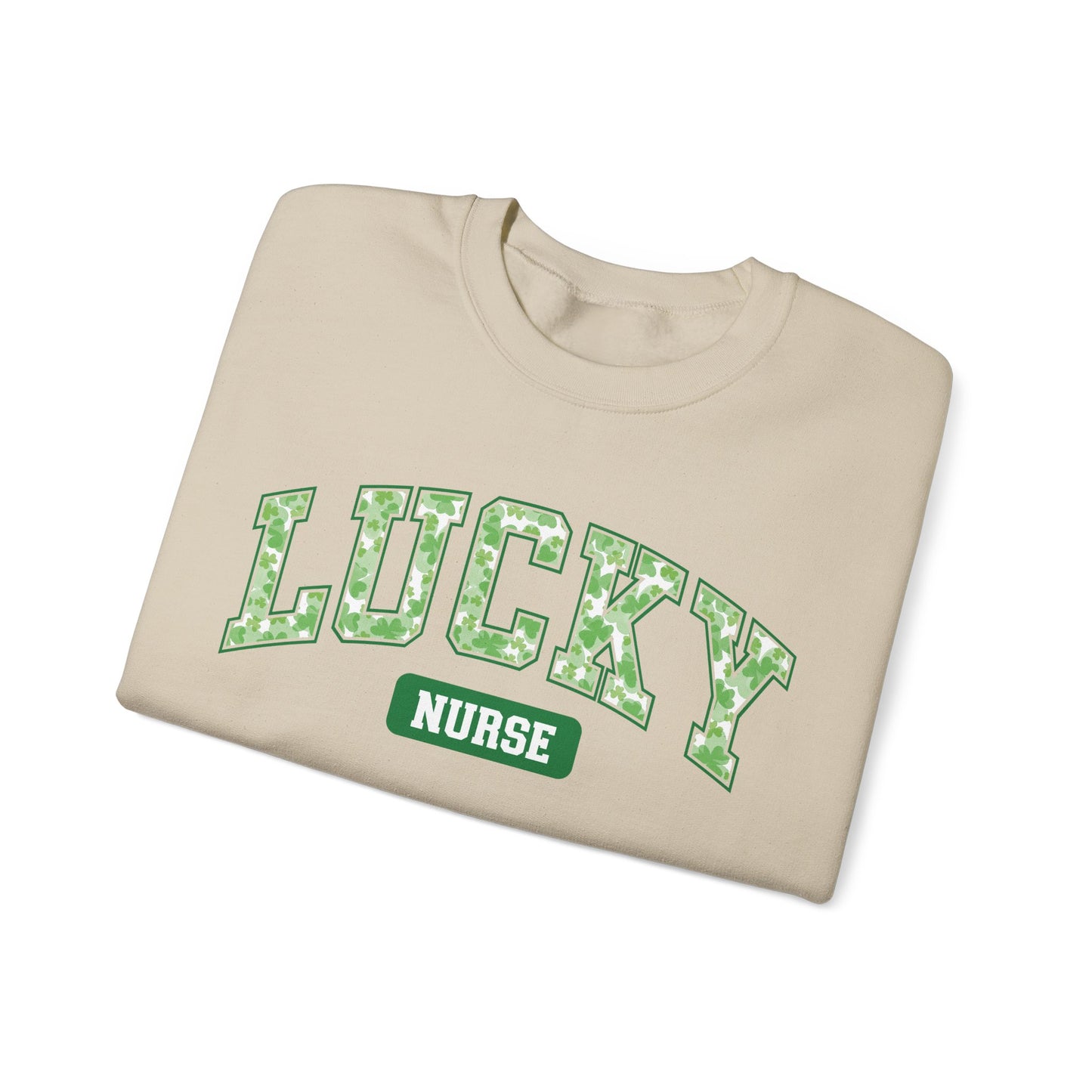 Nurse St. Patricks Day Sweatshirt, rn sweater, ER Nurse, NICU Nurse, PICU nurse, clover, lucky nurse sweatshirt.