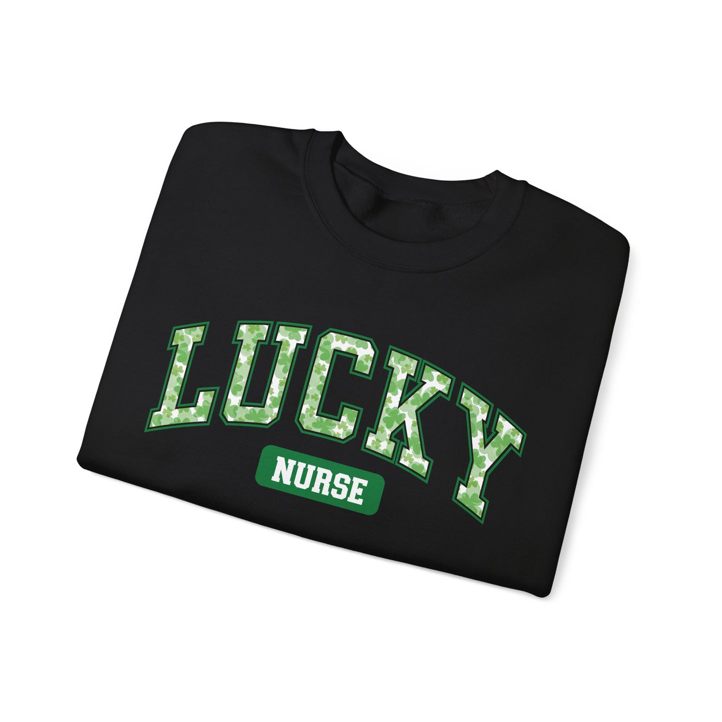 Nurse St. Patricks Day Sweatshirt, rn sweater, ER Nurse, NICU Nurse, PICU nurse, clover, lucky nurse sweatshirt.