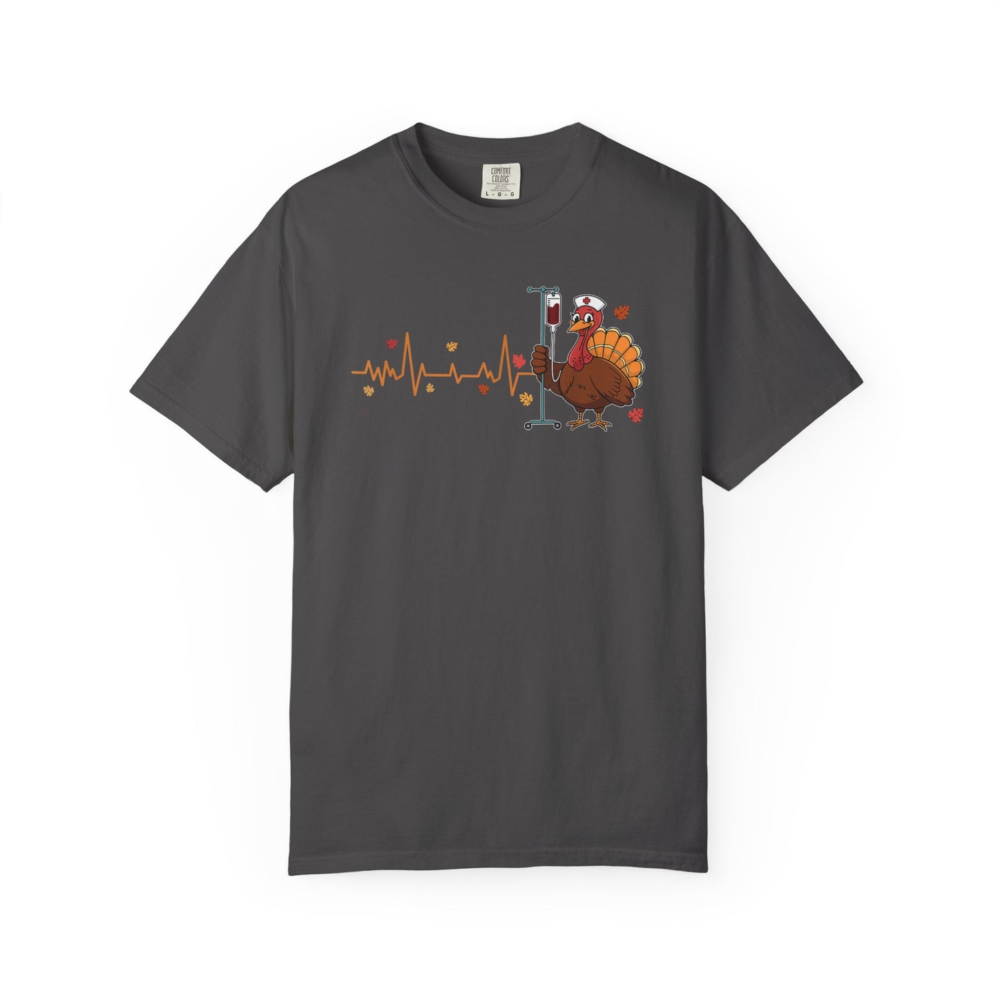 EKG turkey full front Nurse , pediatric nurse thanksgiving shirt, gildan turkey nurse shirt, Peds nurse , fall nurse shirt