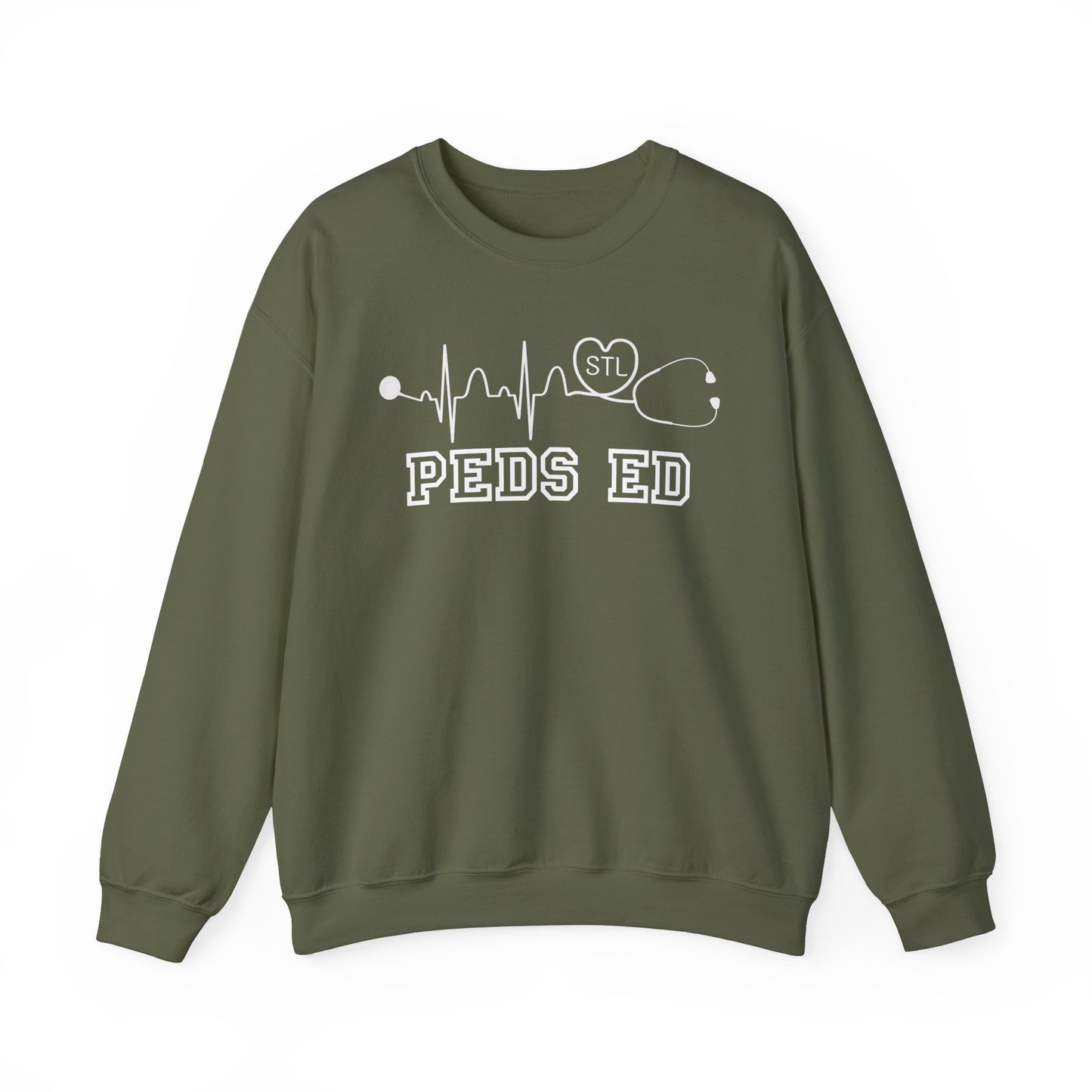 STL PEDS ED Sweatshirt-white lettering