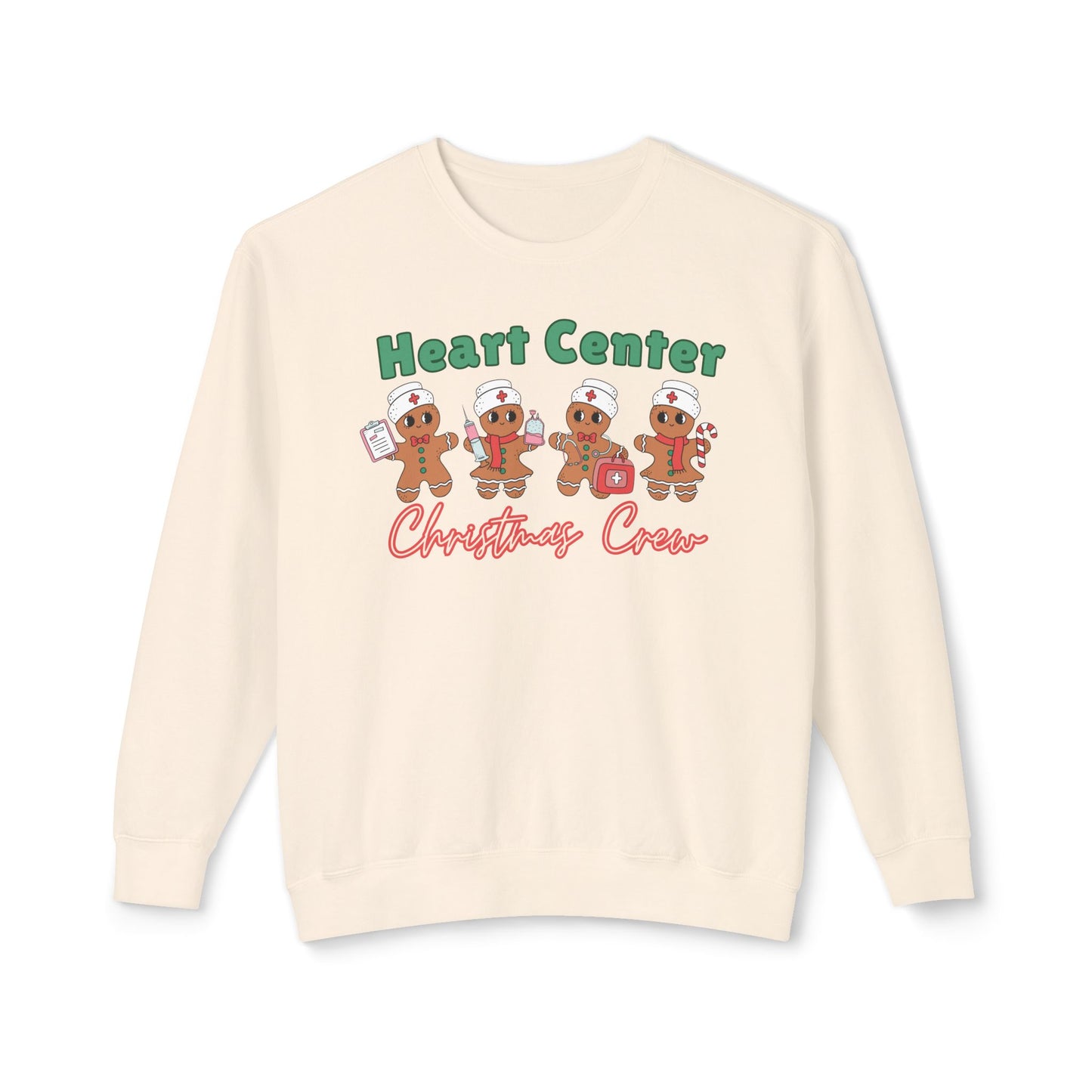 Cute Gingerbread Cardiac Nurse Christmas Crew sweatshirt, comfort colors, gift for nurse, work holiday sweatshirt, funny gingerbread nurse