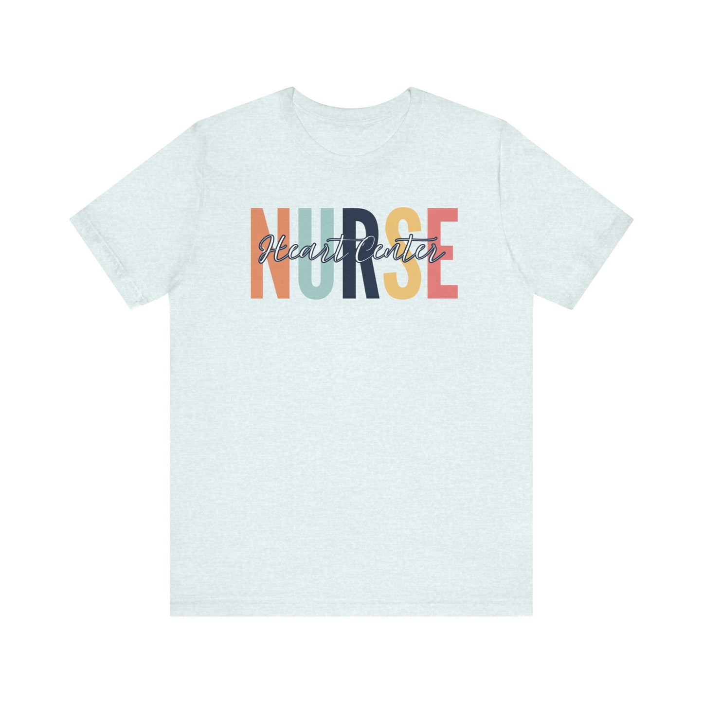 Heart center rainbow neutral Peds nurse Shirt, Gift for nurse, Graduation gift, birthday gift for nurse, ER nurse, RN shirt.