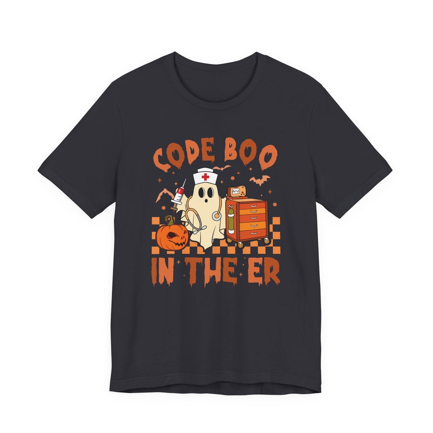 Code Boo in the ER, pediatric nurse Halloween shirt,, Comfort colors ghost nurse shirt, Peds nurse , Spooky nurse shirt