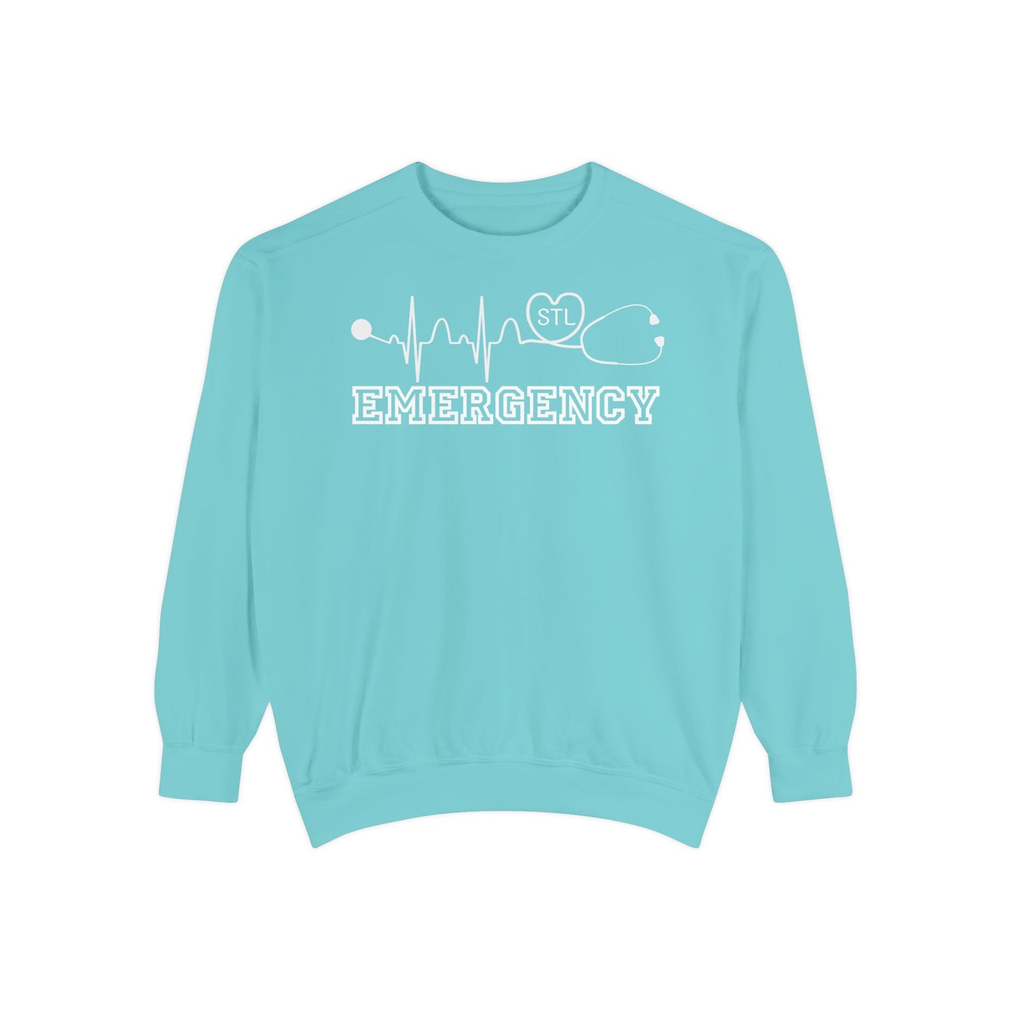 STL Emergency Room Comfort Colors Sweatshirt, EKG STL  love, wear out or at work!