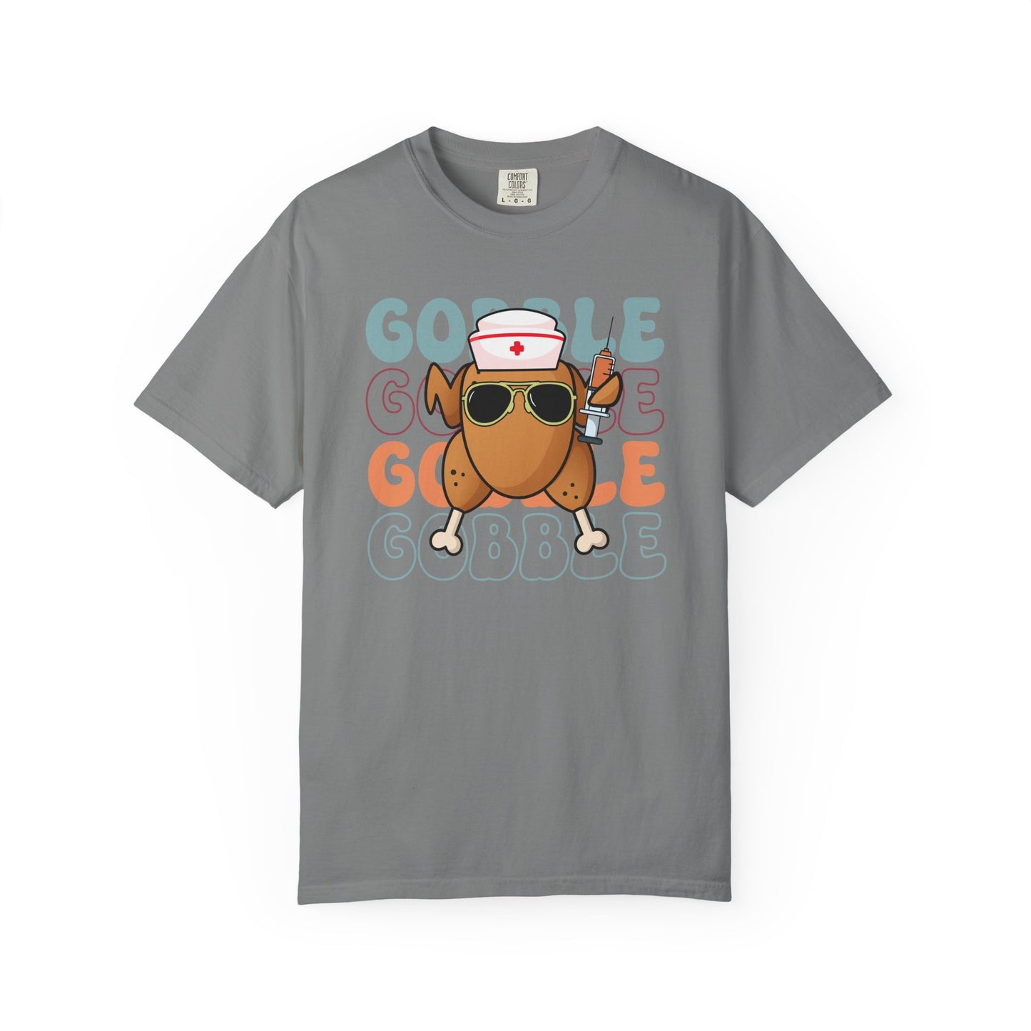 Funny gobble gobble turkey  Thanksgiving Comfort colors tshirt