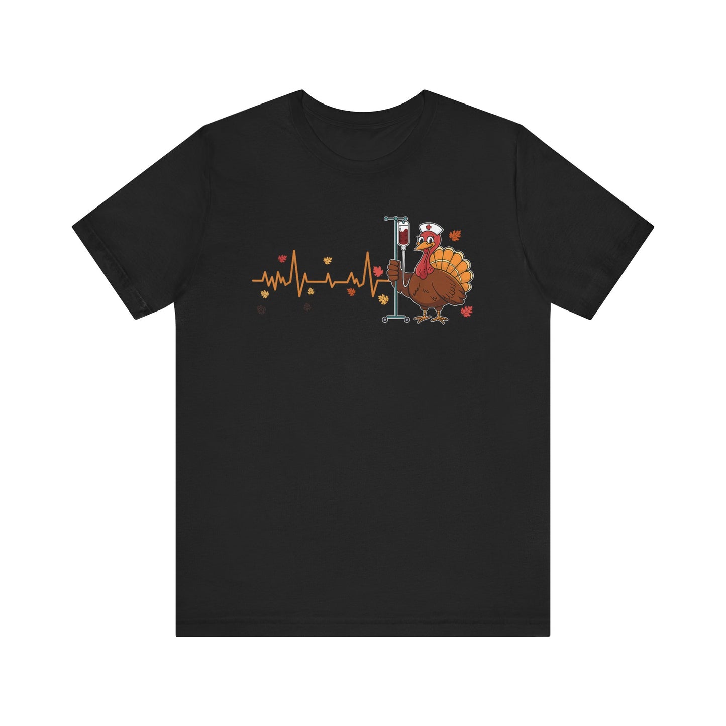 EKG turkey full front  ED Nurse , pediatric nurse thanksgiving shirt, gildan turkey nurse shirt, Peds nurse , fall nurse shirt