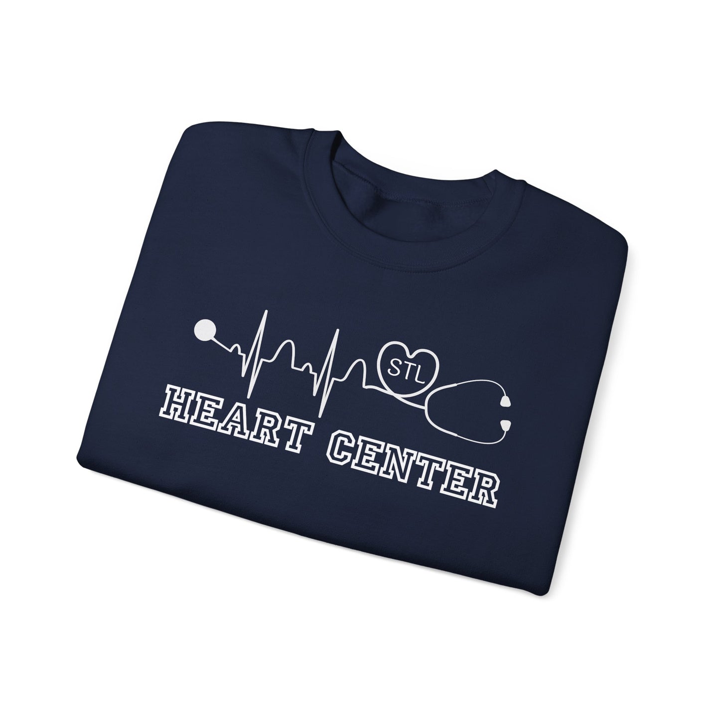 STL Heart Center EKG Gildan Sweatshirt, perfect to show you red and support heart disease!