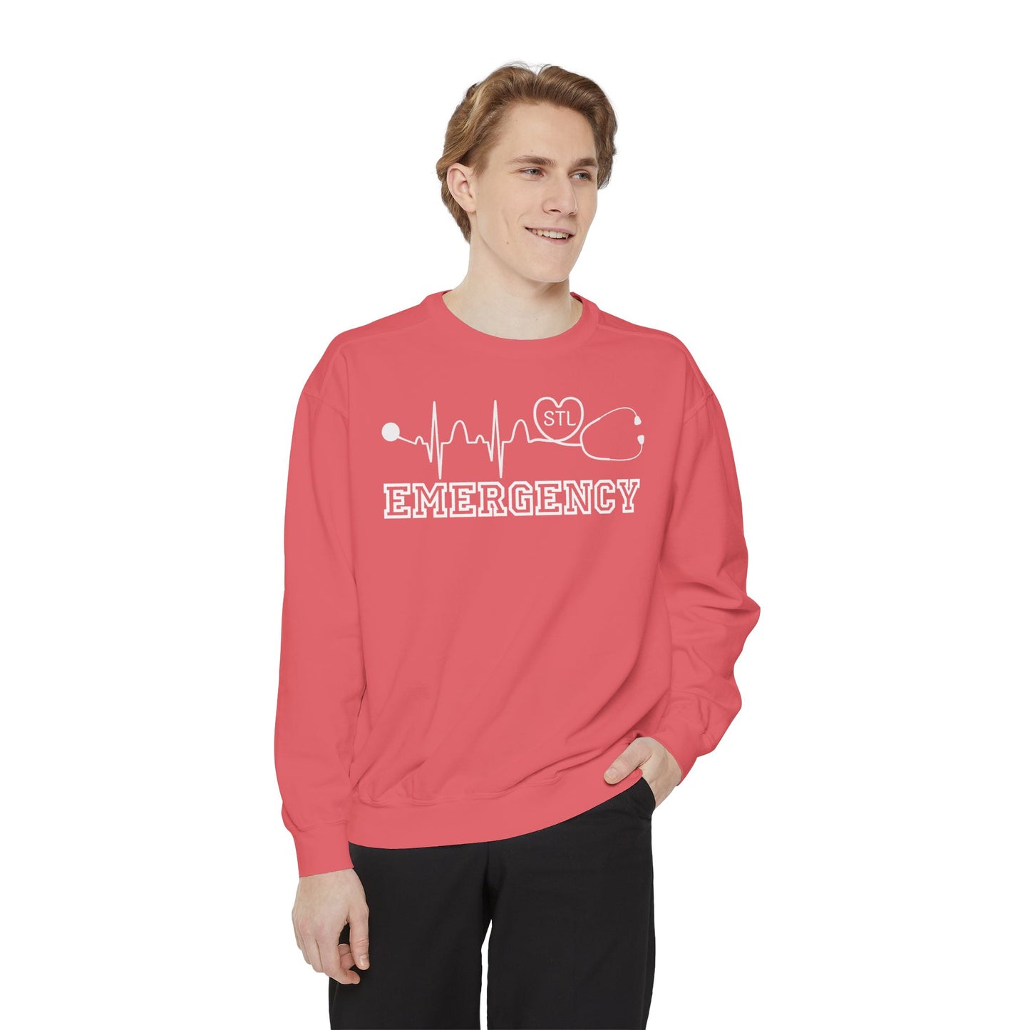 STL Emergency Room Comfort Colors Sweatshirt, EKG STL  love, wear out or at work!