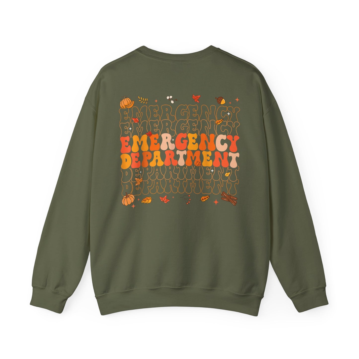 Copy of Turkey front ED sign, thanksgiving theme ED Nurse longsleeve , pediatric nurse shirt, comfort colors turkey nurse shirt, Peds nurse,fall nurse shirt