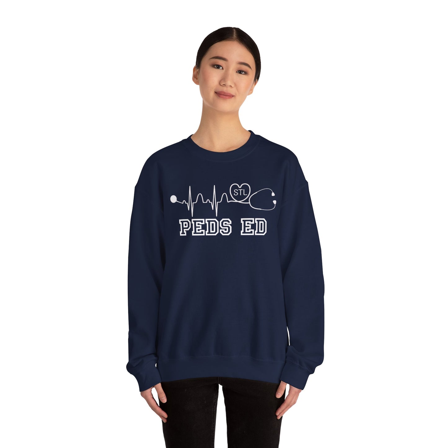 STL PEDS ED Sweatshirt-white lettering