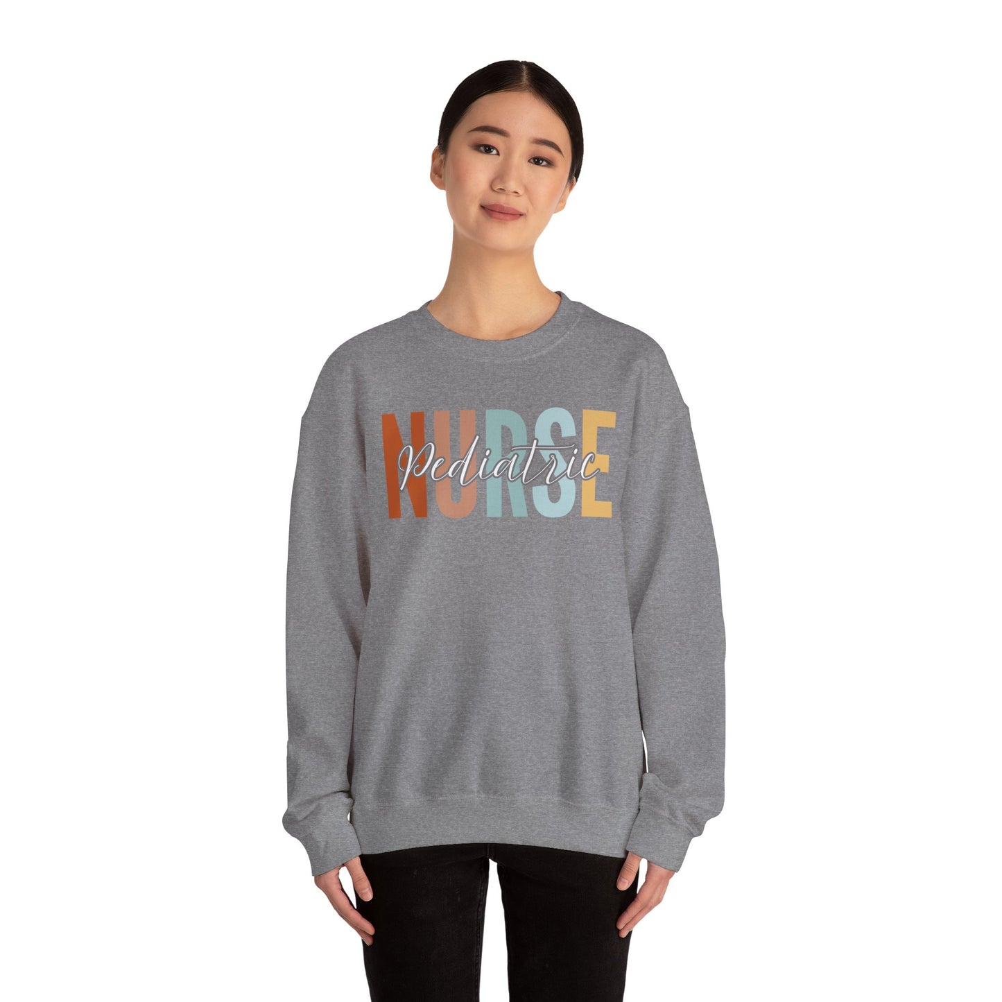 Rainbow Pediatric Nurse Gildan Sweatshirt