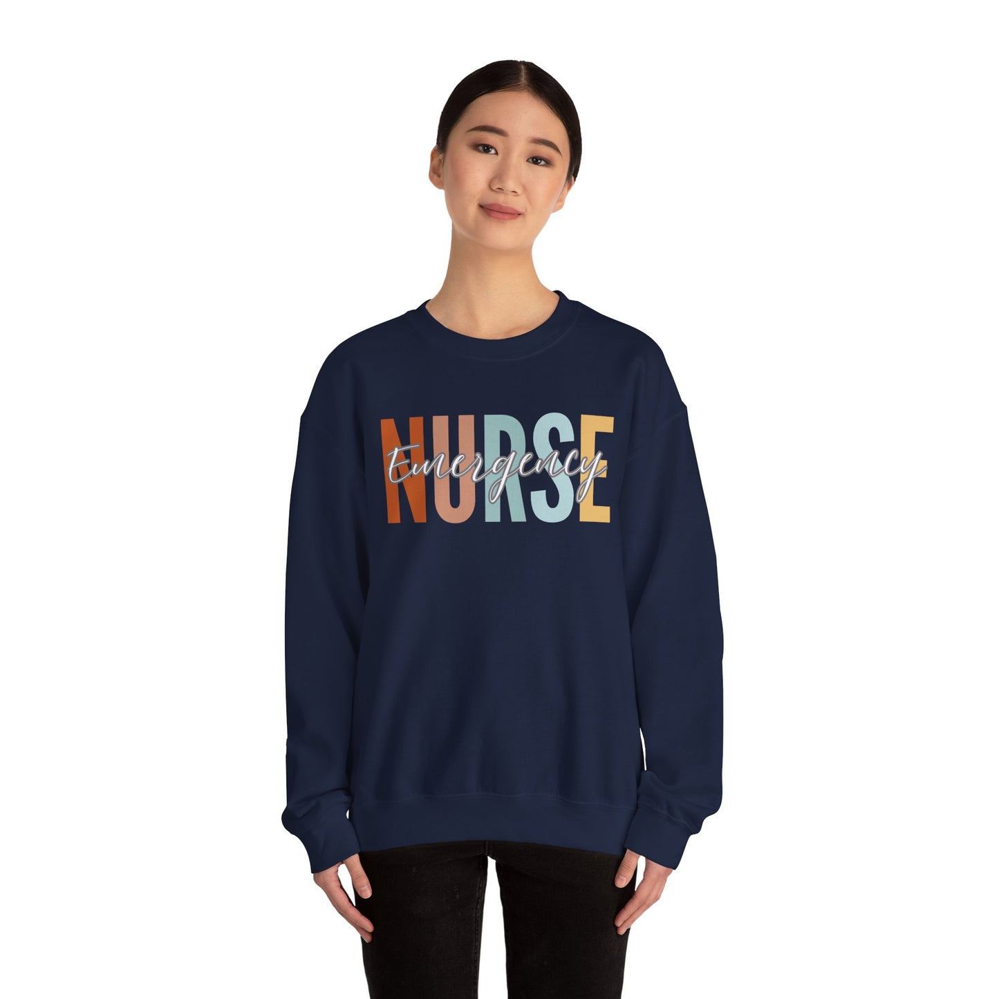 Rainbow Emergency Nurse Gildan Sweatshirt
