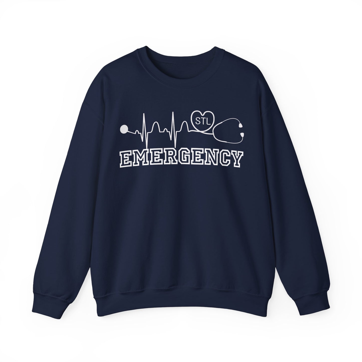 STL Emergency Room Comfy Gildan Sweatshirt, EKG STL  love, wear out or at work!