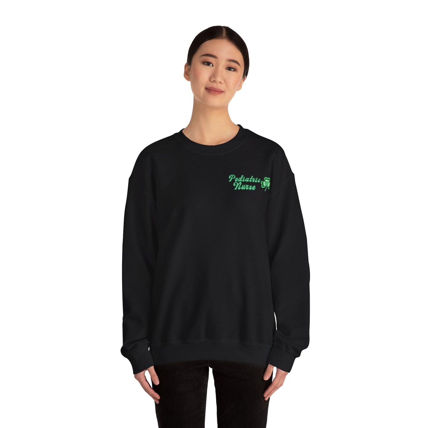 Pediatric Nurse St. Pattys Sweatshirt Its a Good Day to be a Peds Nurse St. Patricks Day Sweatshirt. Pocket design with back design!