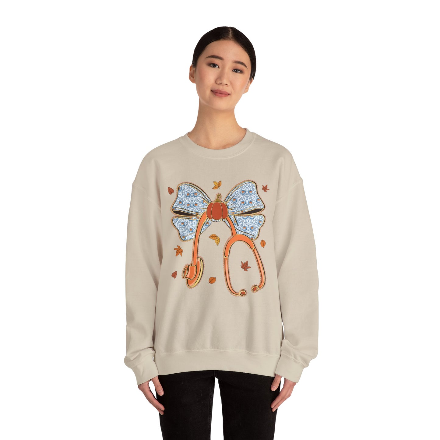 Nurse pumpkin stethoscope Fall gildan comfy sweatshirt,  thanksgiving nurse sweatshirt