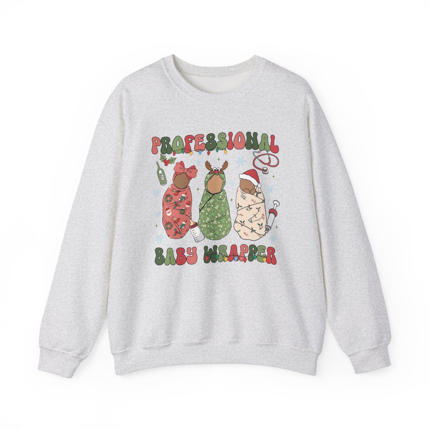 NICU Nurse Christmas Sweatshirt, Labor and Deliver Nurse sweatshirt, professional baby wrapper, gift for nurse, cute Christmas sweatshirt